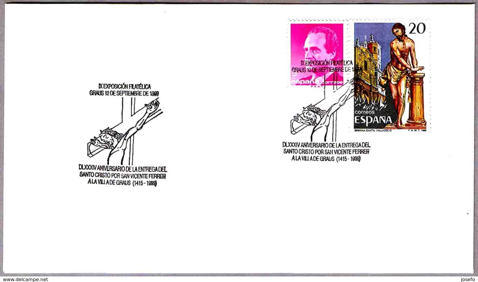 584 Aniv De La Entrega Del SANTO CRISTO Por SAN VICENTE FERRER. Graus, Huesca, Aragon, 1999 - Cristianismo