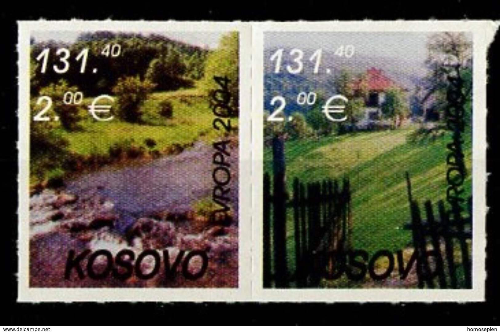 Europa CEPT Kosovo 2004 Y&T N°(1) Et (2) - Michel N°(1) Et (2) *** - 2 X 2,00€ Les Vacances - Se Tenant - 2004