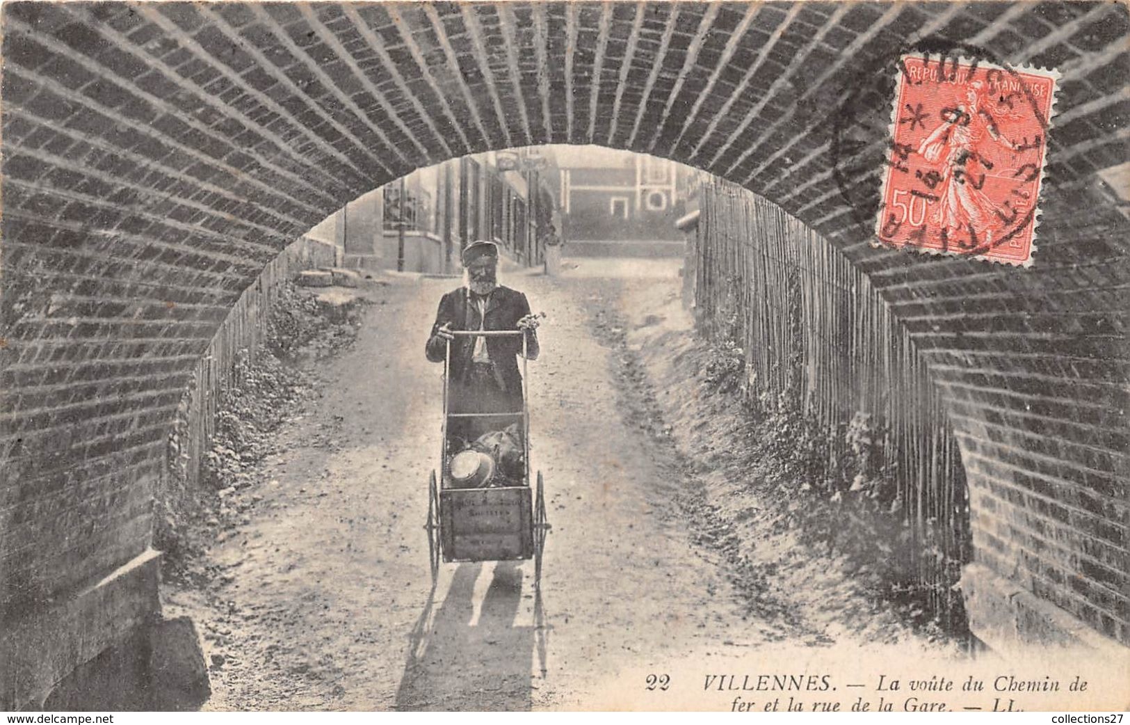 78-¨VILLENNES- LA VOÛTE DU CHEMIN DE FER ET LA RUE DE LA GARE - Villennes-sur-Seine