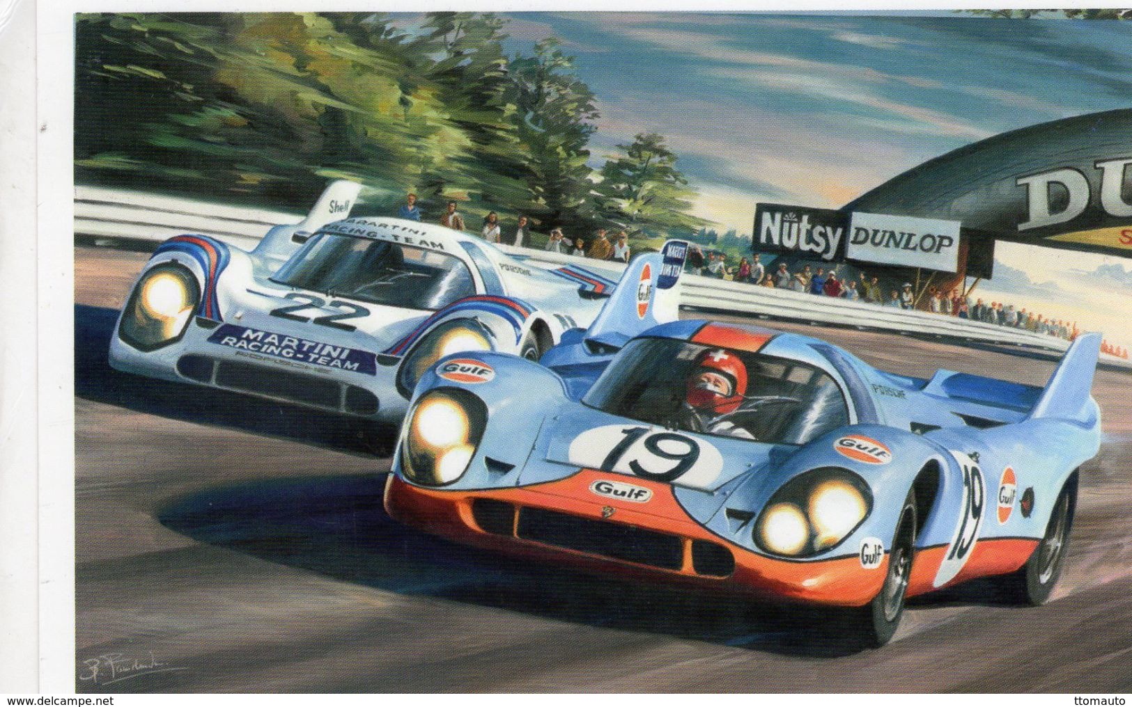 Porsche 917 Au Mans  -  Muller & Attwood  -  1971  -  Art Carte Par Benjamin Freudenthal - CPM - Le Mans