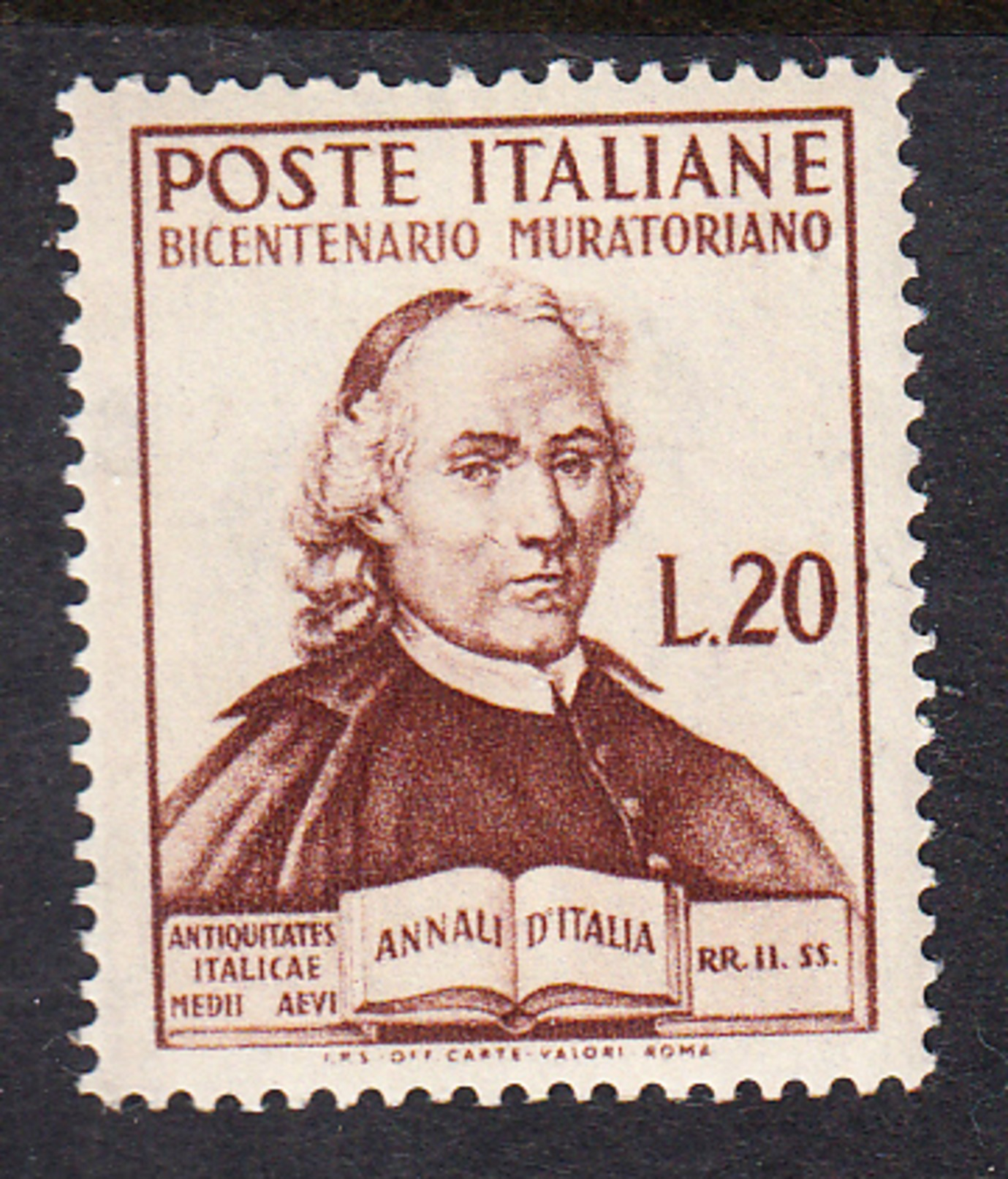 ITALIA 1950.BICENTENARIO LUDOVICO MURATORI SASSONE Nº 625*.NUOVO  LINGUELLATO   CECI 2 Nº 107 - 1946-60: Afgestempeld