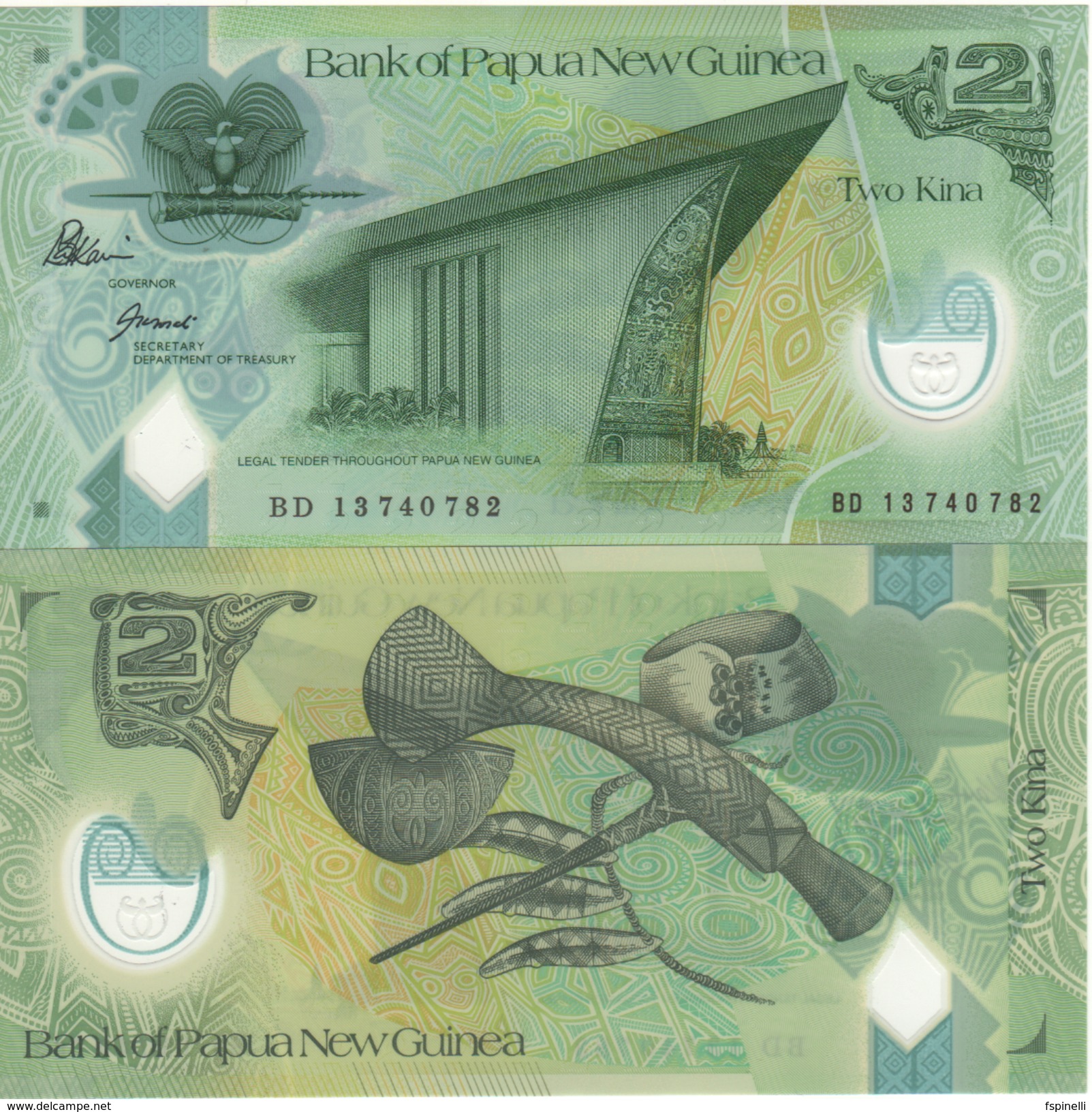 PAPUA NEW GUINEA   2 Kina  2013   P28c     Polymer     UNC - Papua New Guinea