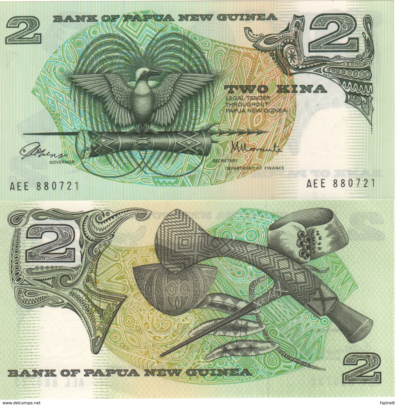 PAPUA NEW GUINEA   2 Kina  P5a   (ND  1981)     UNC - Papua Nueva Guinea