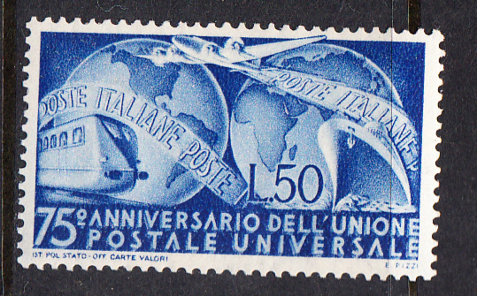 ITALIA 1949  . 75º ANNIVERSARIO DELL'UPU  SASSONE Nº 599**  NUOVO MAI  LINGUELLATO  CECI 2 Nº 107 - ...-1850 Préphilatélie