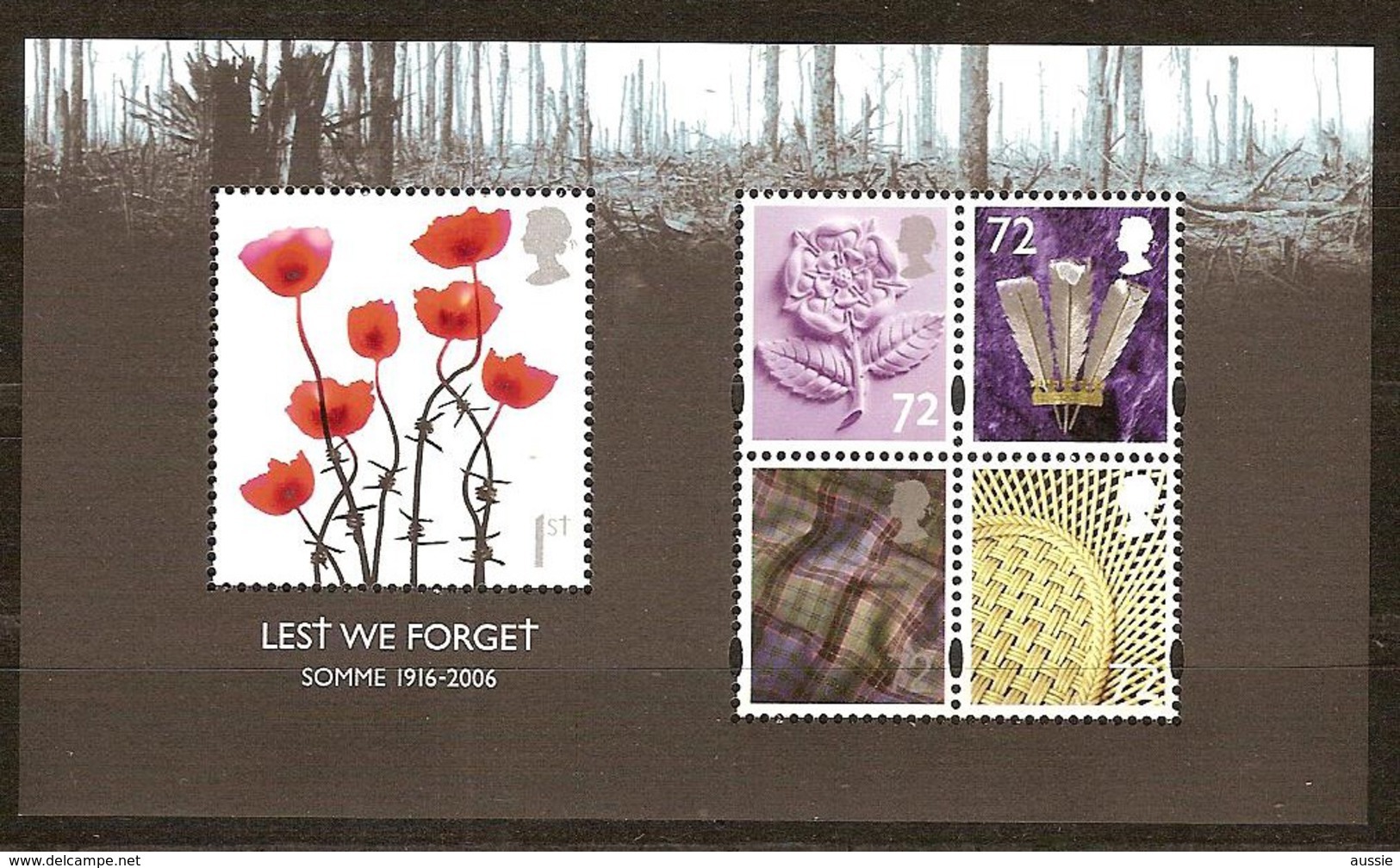 Grande-Bretagne United Kingdom 2006 Yvertnr. Bloc 42 *** MNH Cote 17 Euro Bataille De La Somme - Blocks & Kleinbögen