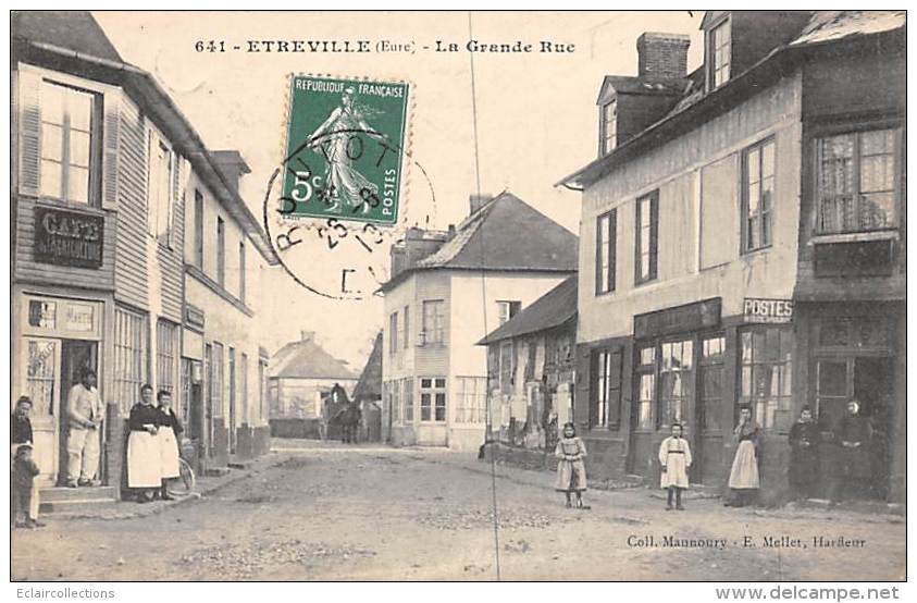 Etreville     27      Grande Rue.  Poste Et Café      (voir Scan) - Autres & Non Classés