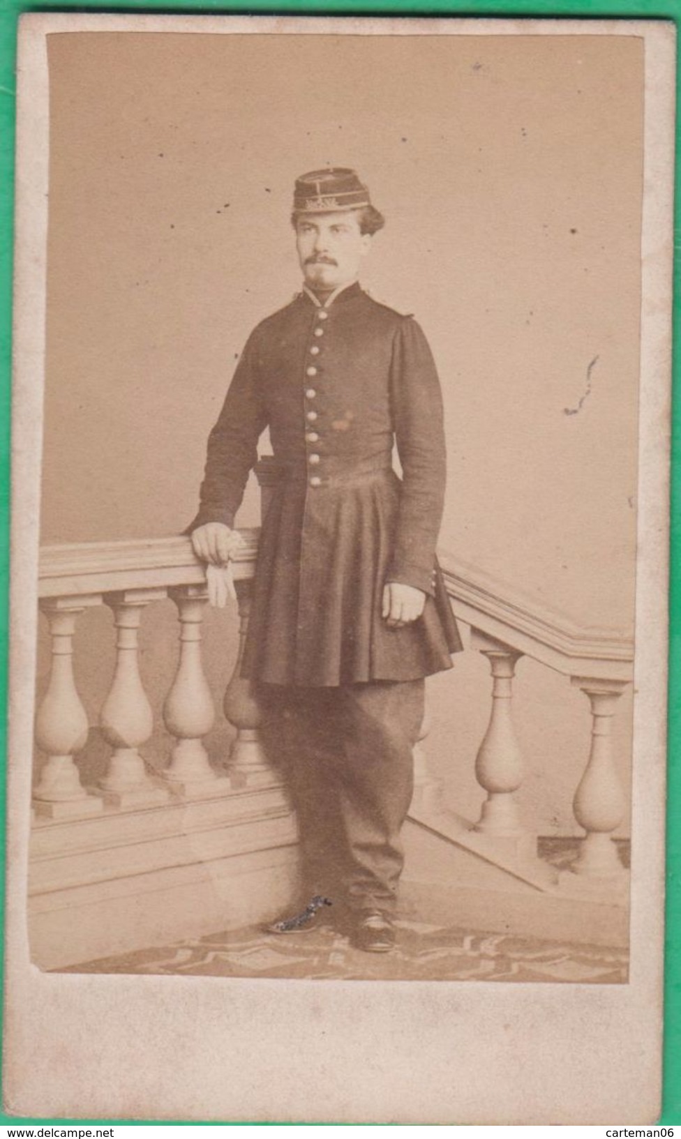 Photo - CDV - Mr Catteau - 1866 - Soldat Militaire - Photographe Kusian à Strasbourg - Anciennes (Av. 1900)