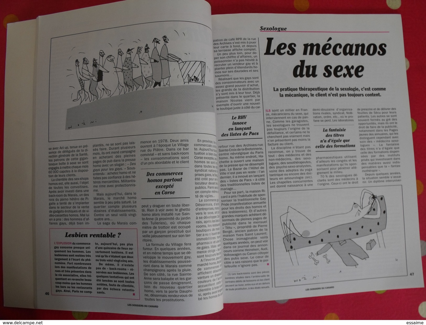 Le Cul Mis à Nu.. Les Dossiers Du Canard Enchaîné Sur Le Sexe (télé, Vacances Loisirs, Cuiné...). 2001 - Humour
