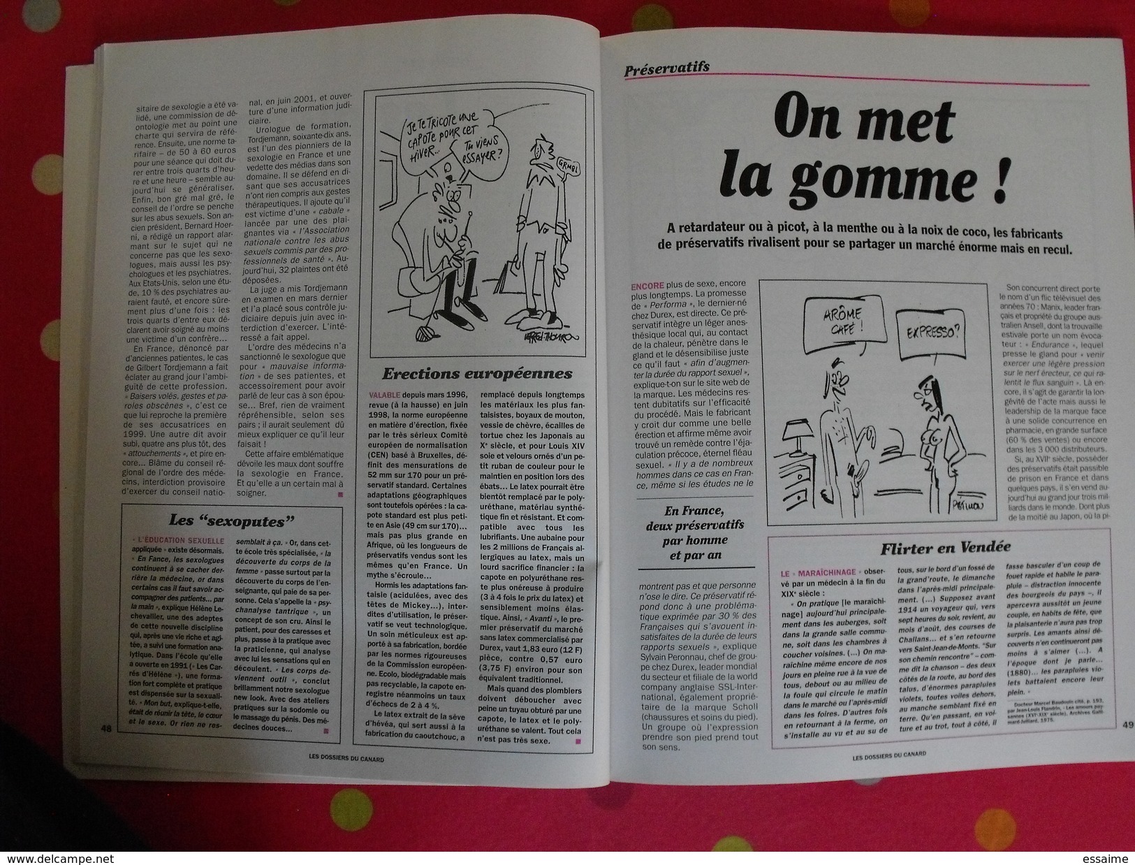 Le Cul Mis à Nu.. Les Dossiers Du Canard Enchaîné Sur Le Sexe (télé, Vacances Loisirs, Cuiné...). 2001 - Humour