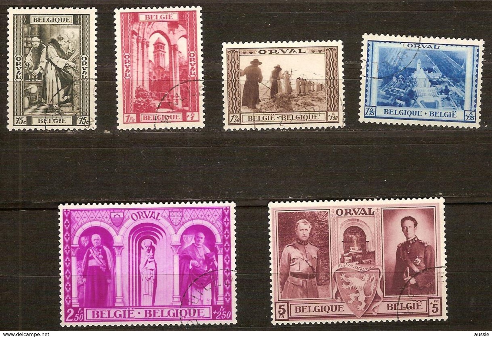 Belgie Belgique 1939 Yvertn° 513-518 (°) Used Cote 31 Euro 3° Orval - Gebraucht