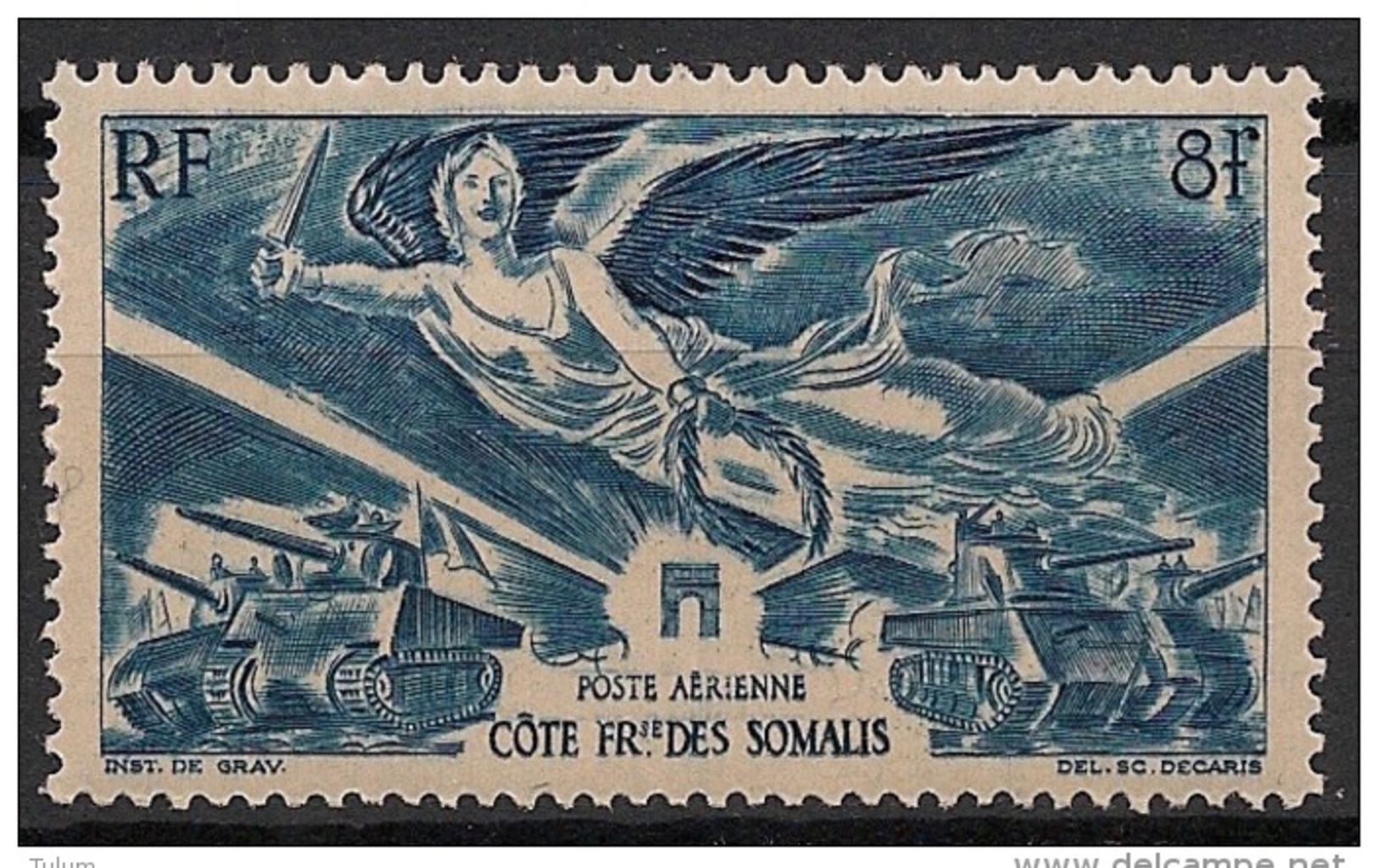 Côte Des Somalis - 1946 - Poste Aérienne PA N°Yv. 13 - Victoire - Neuf Luxe ** / MNH / Postfrisch - Neufs