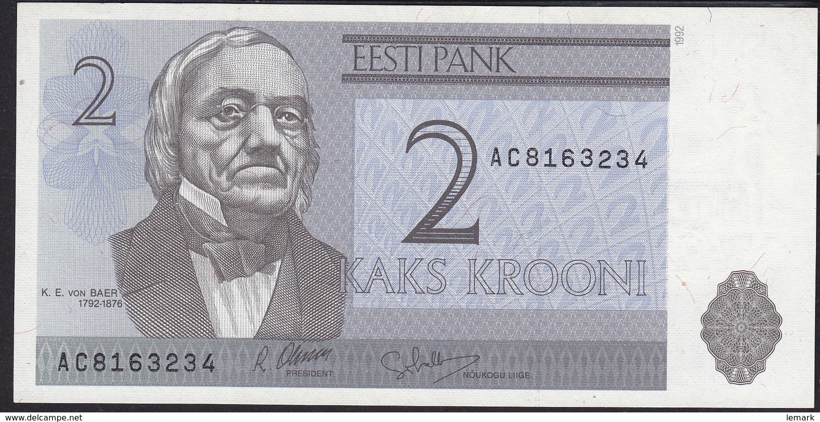 Estonia 2 Krooni 1992 P70 UNC - Estland