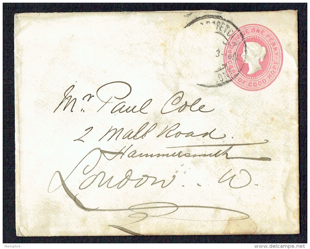 COGH 1900 Postal Stationery 1d. Envelope To London - Cape Of Good Hope (1853-1904)
