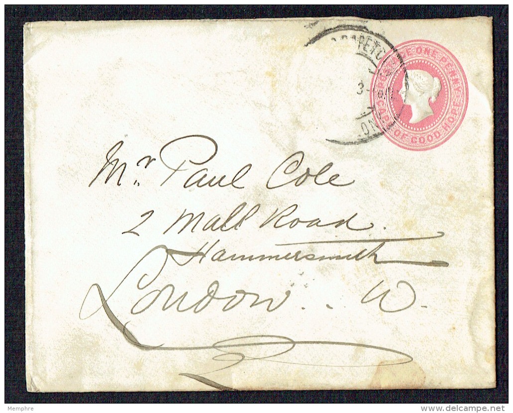 COGH 1900 Postal Stationery 1d. Envelope To London - Kap Der Guten Hoffnung (1853-1904)