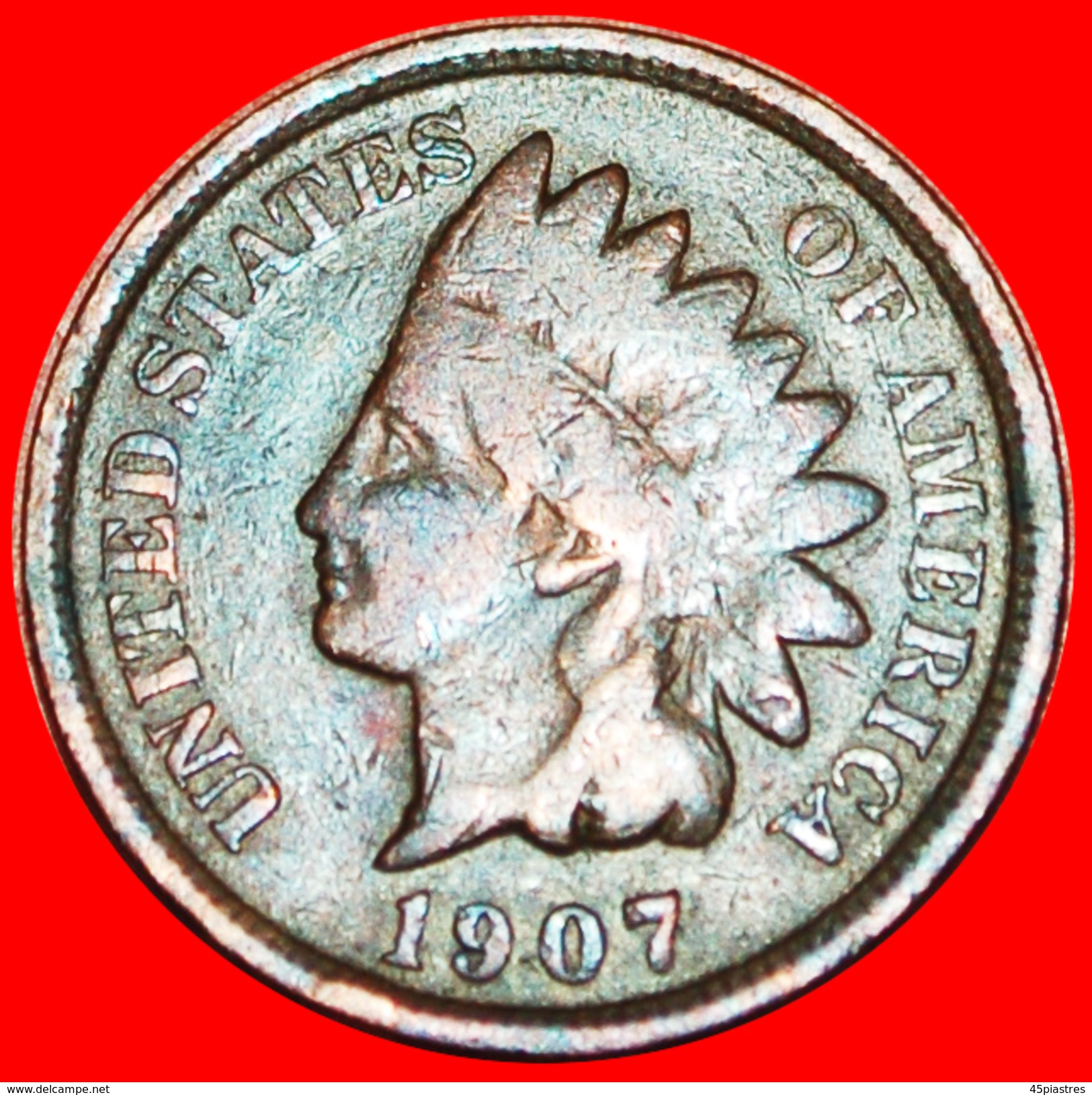 • INDIAN HEAD: USA ★ 1 CENT 1907! LOW START ★ NO RESERVE! - 1859-1909: Indian Head