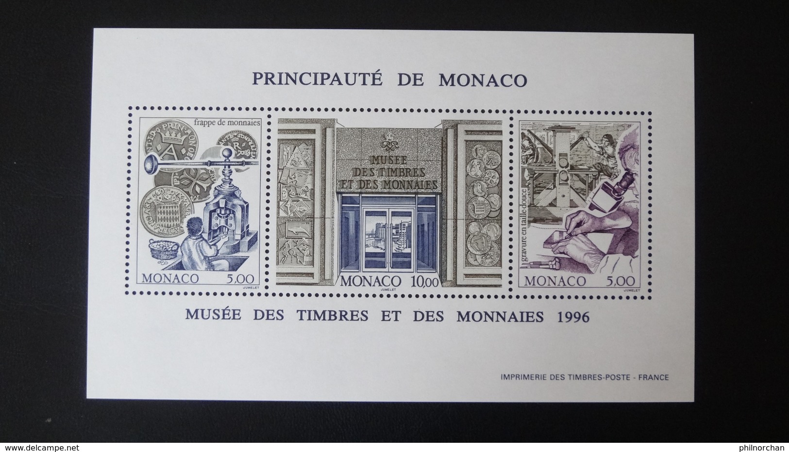 1996 Monaco Bloc N°73 Musée Des Timbres Neuf** TTB, 2,50 € (cote 10,25 € Faciale 3,05 €) - Blocs