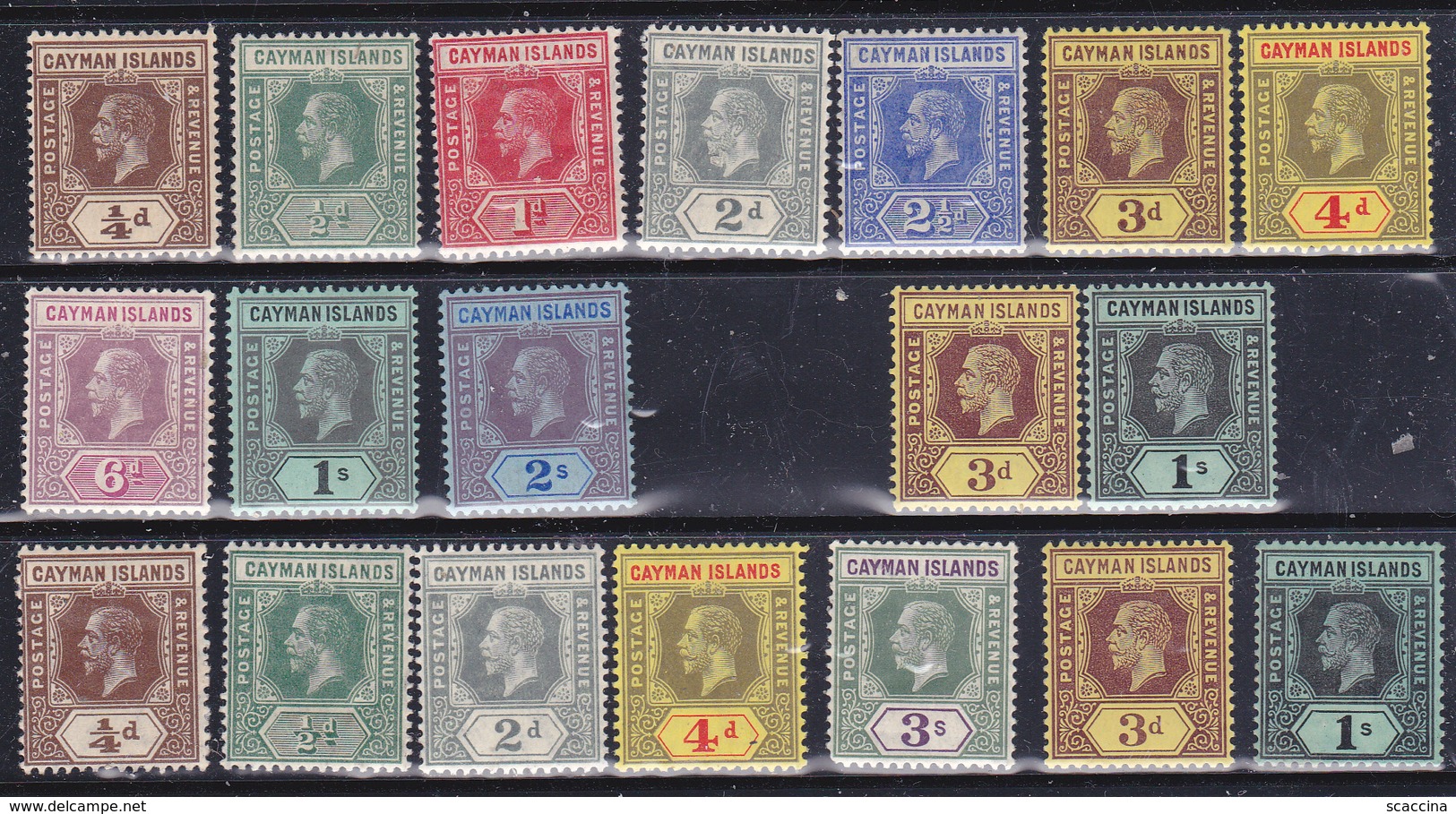 Cayman Re Giorgio V 1912 Serie Di12 Val Yv. 33-42+46-47 MLH  * - Cayman (Isole)