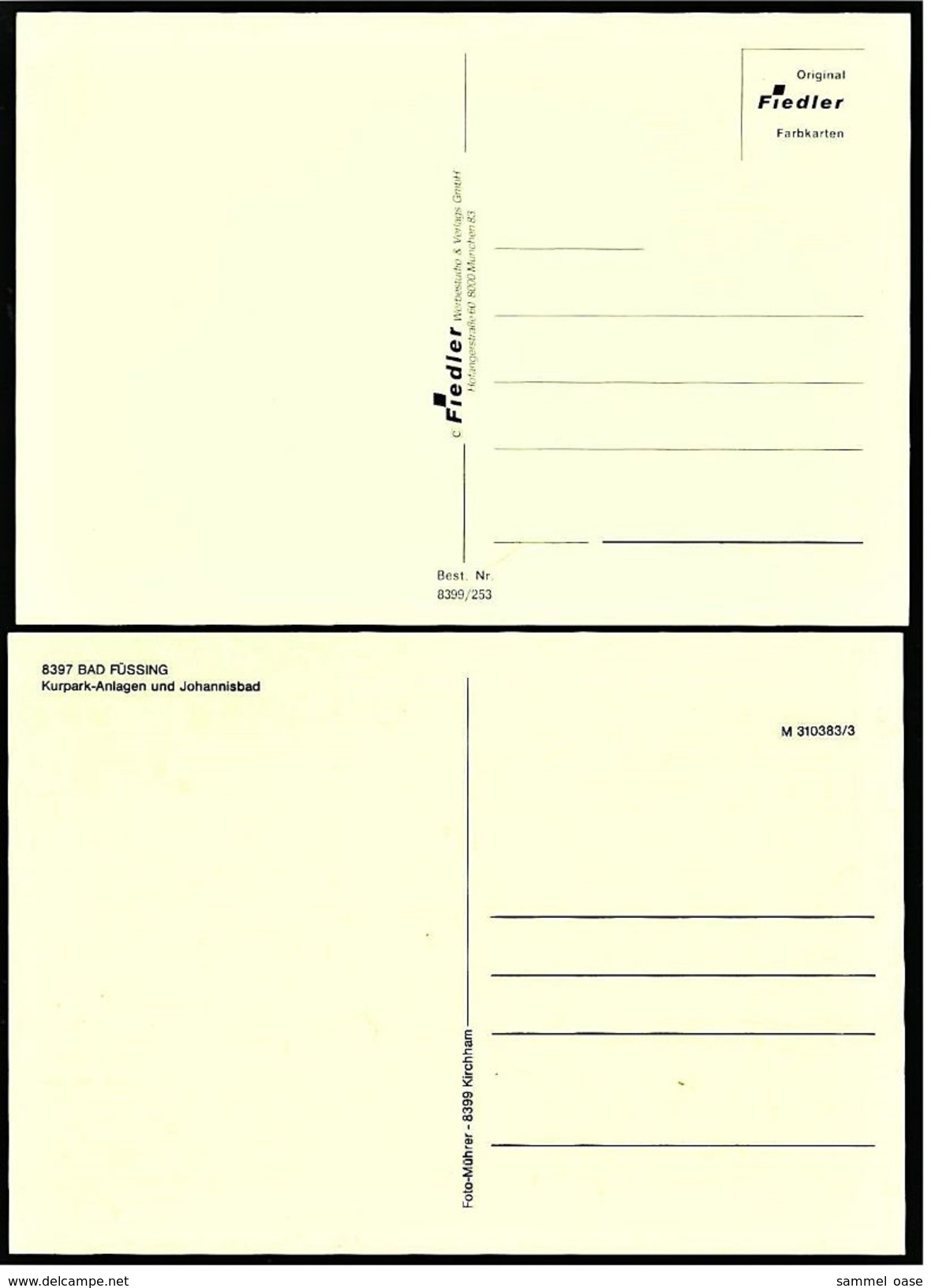 2 X Bad Füssing  -  Kurpark / Anlagen  -  Mehrbild-Ansichtskarten Ca. 1975   (7640) - Bad Fuessing