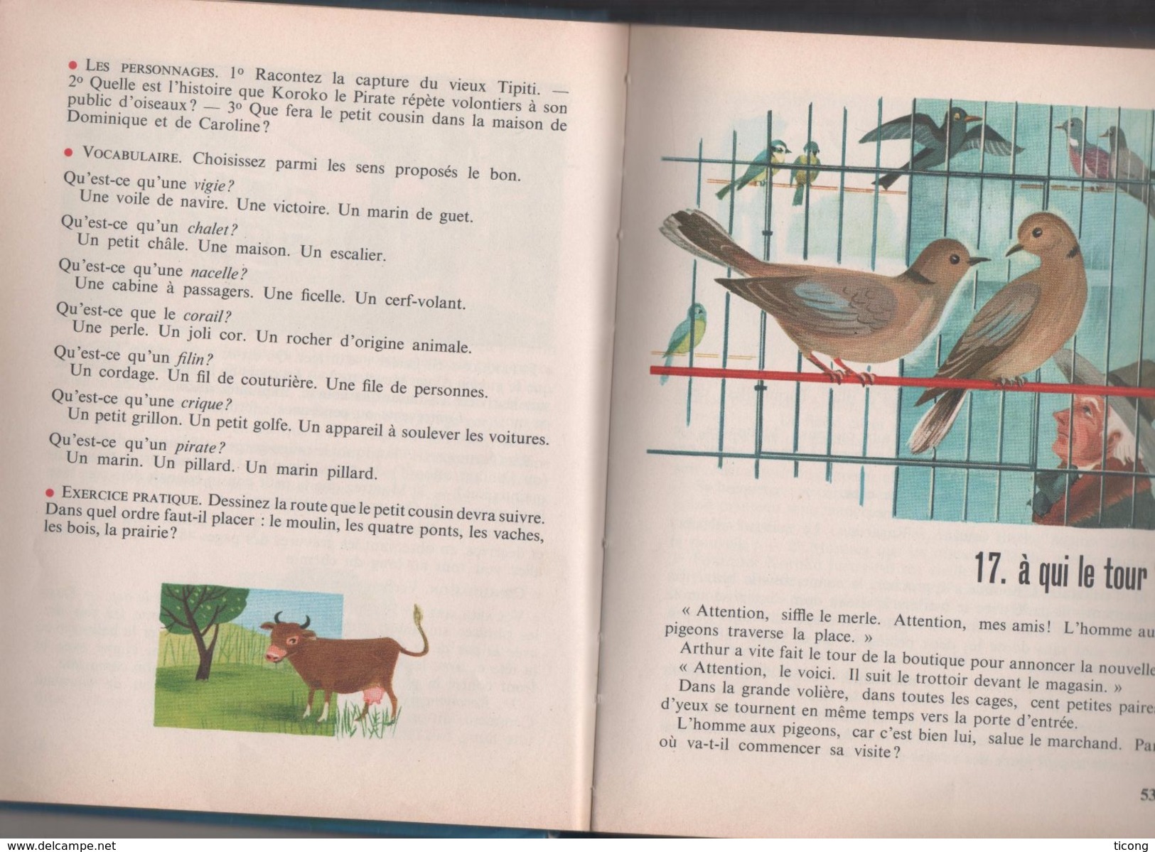 TIPITI LE ROUGE GORGE - LIVRE DE LECTURE GUILLOT, BIANCHERI ET COUSIN, ILLUSTRATIONS D HELENE POIRIE ( LAROUSSE 1969 ) - 6-12 Ans