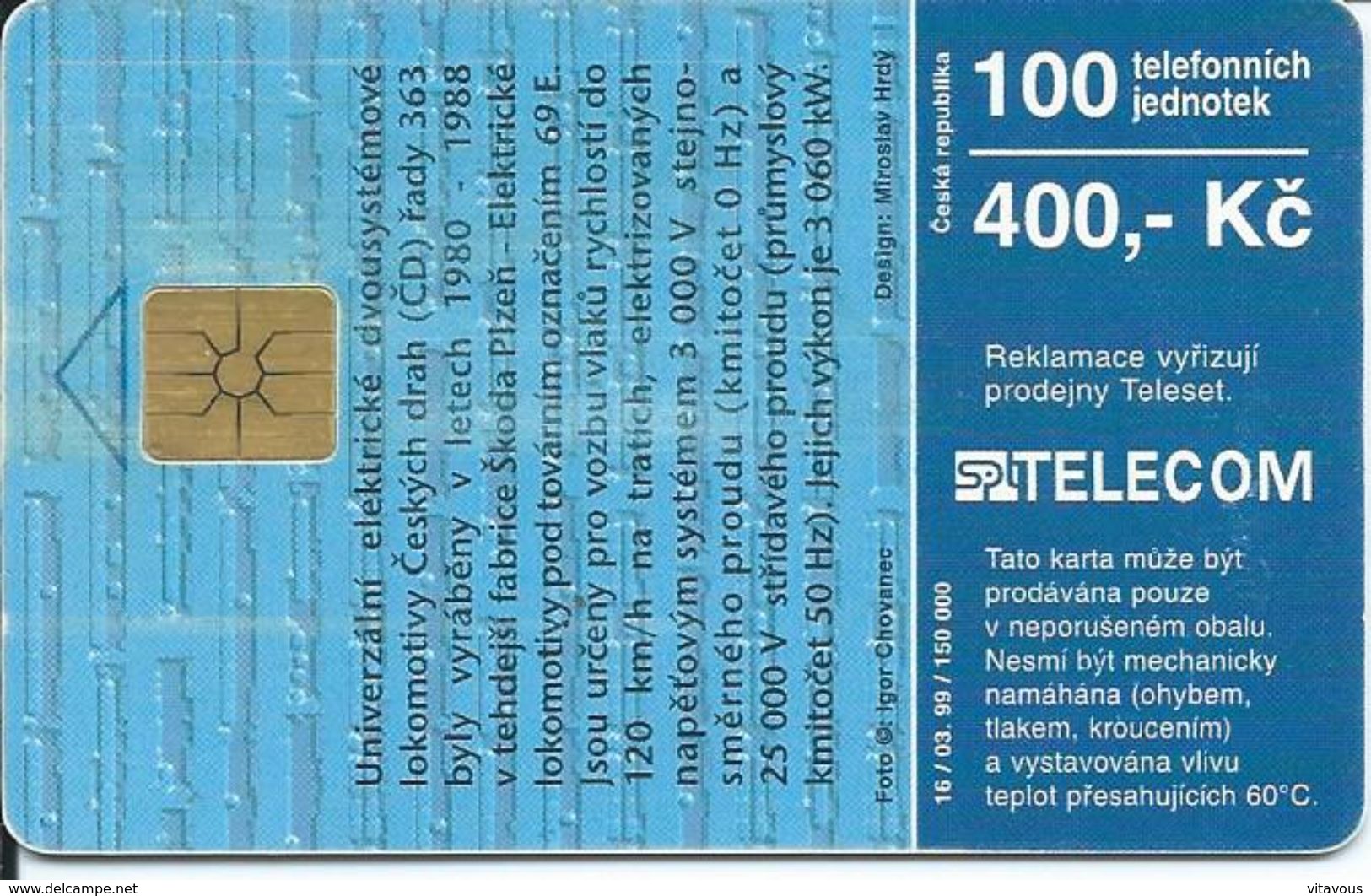 Télécarte à Puce TRAIN  Telecard Telefonotek Telefonkarte Phonecard  (S.597) - Tchéquie