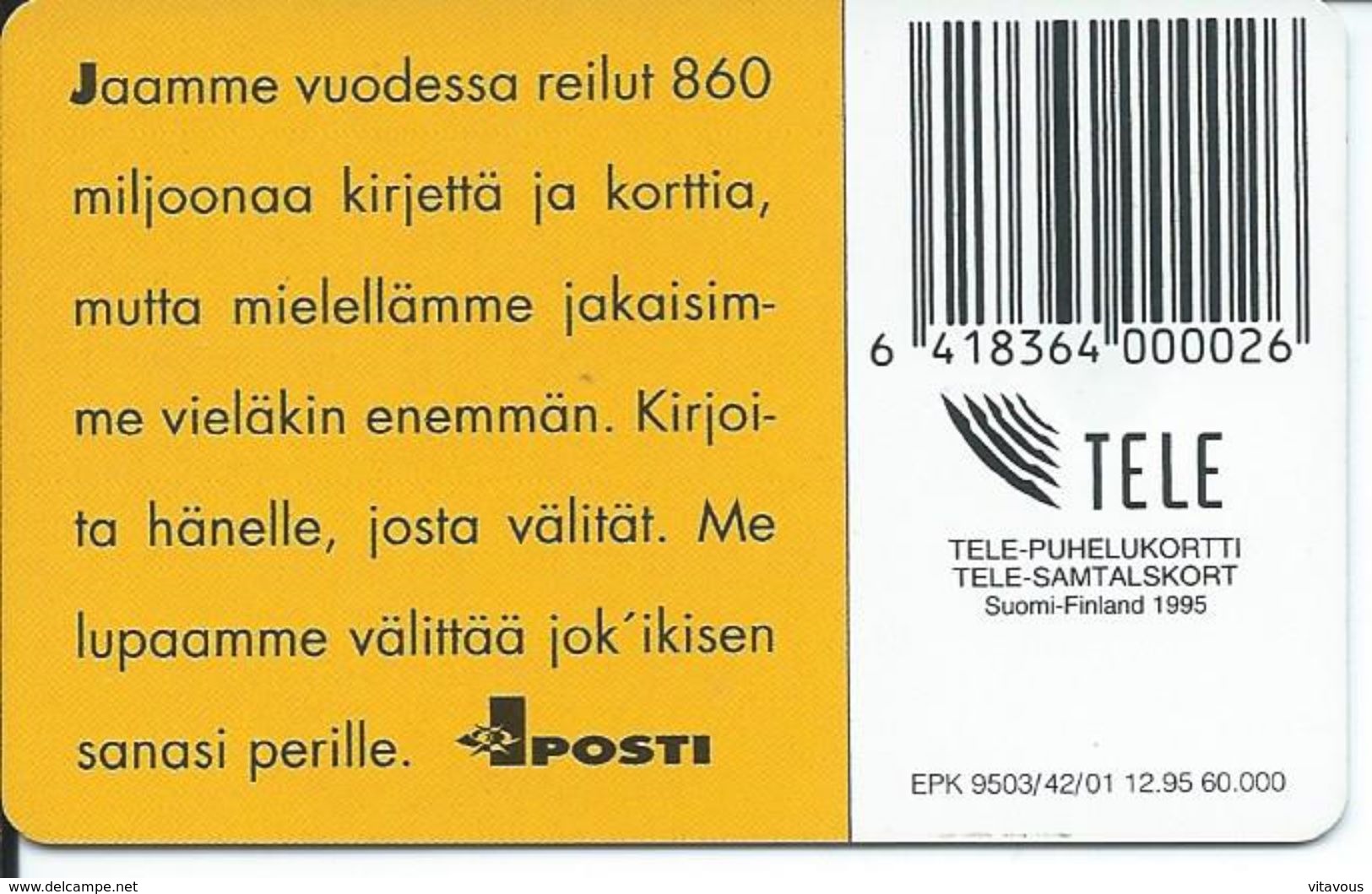 Train Télécarde Finlande  Phonecard Telefonotek Telefonkarte  (S.600) - Finlande