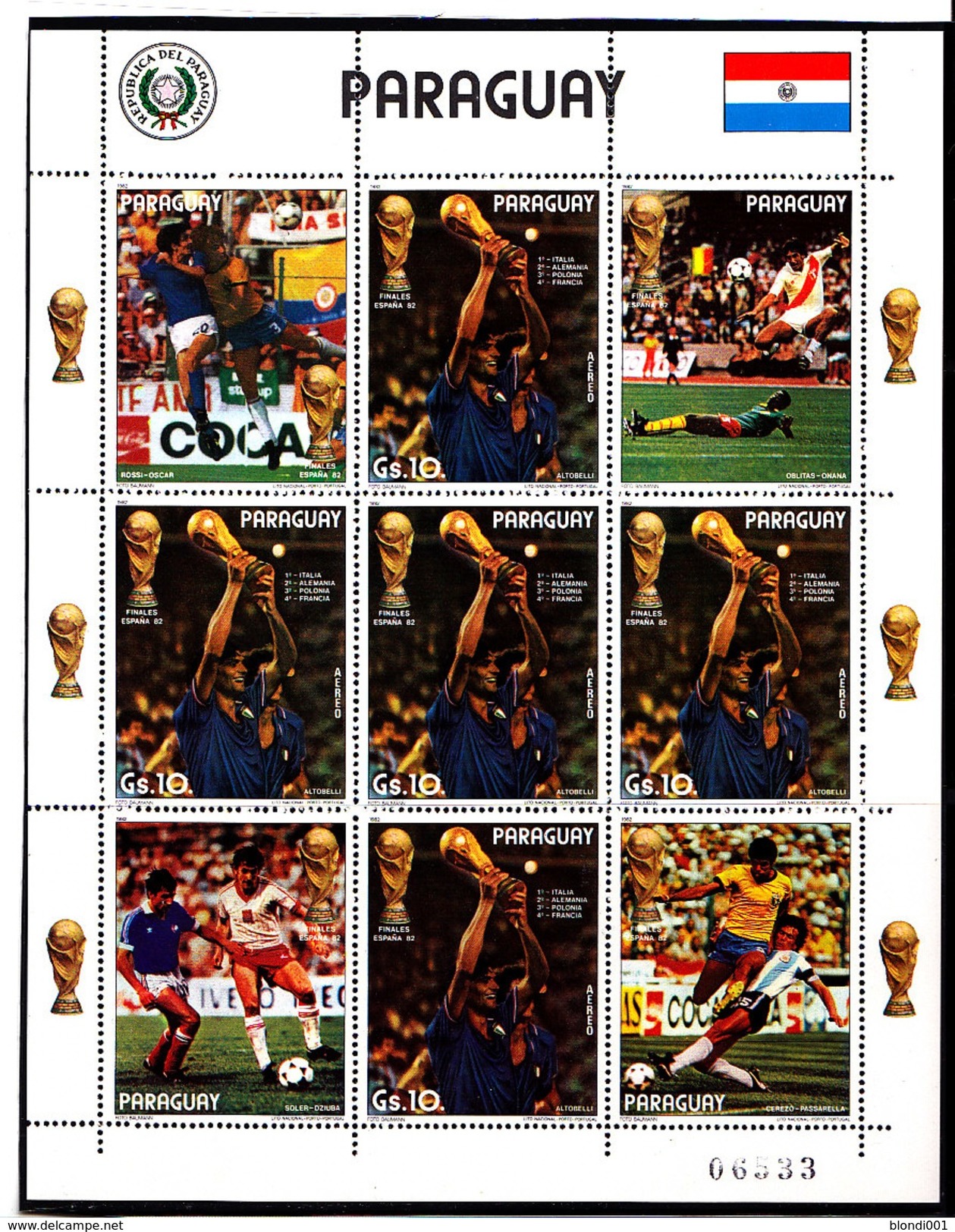 Soccer World Cup 1982 - PARAGUAY - Sheet MNH** - 1982 – Spain