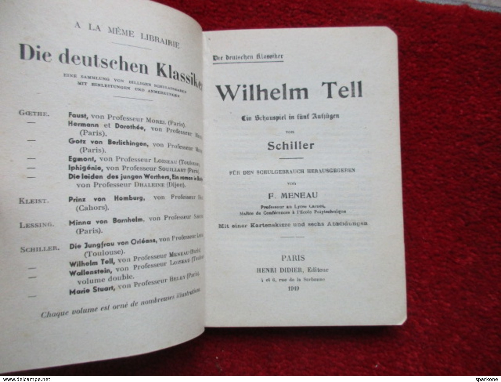 Wilhelm Tell (Schiller / F. Meneau) éditions Henri Didier De 1949 - Autres & Non Classés