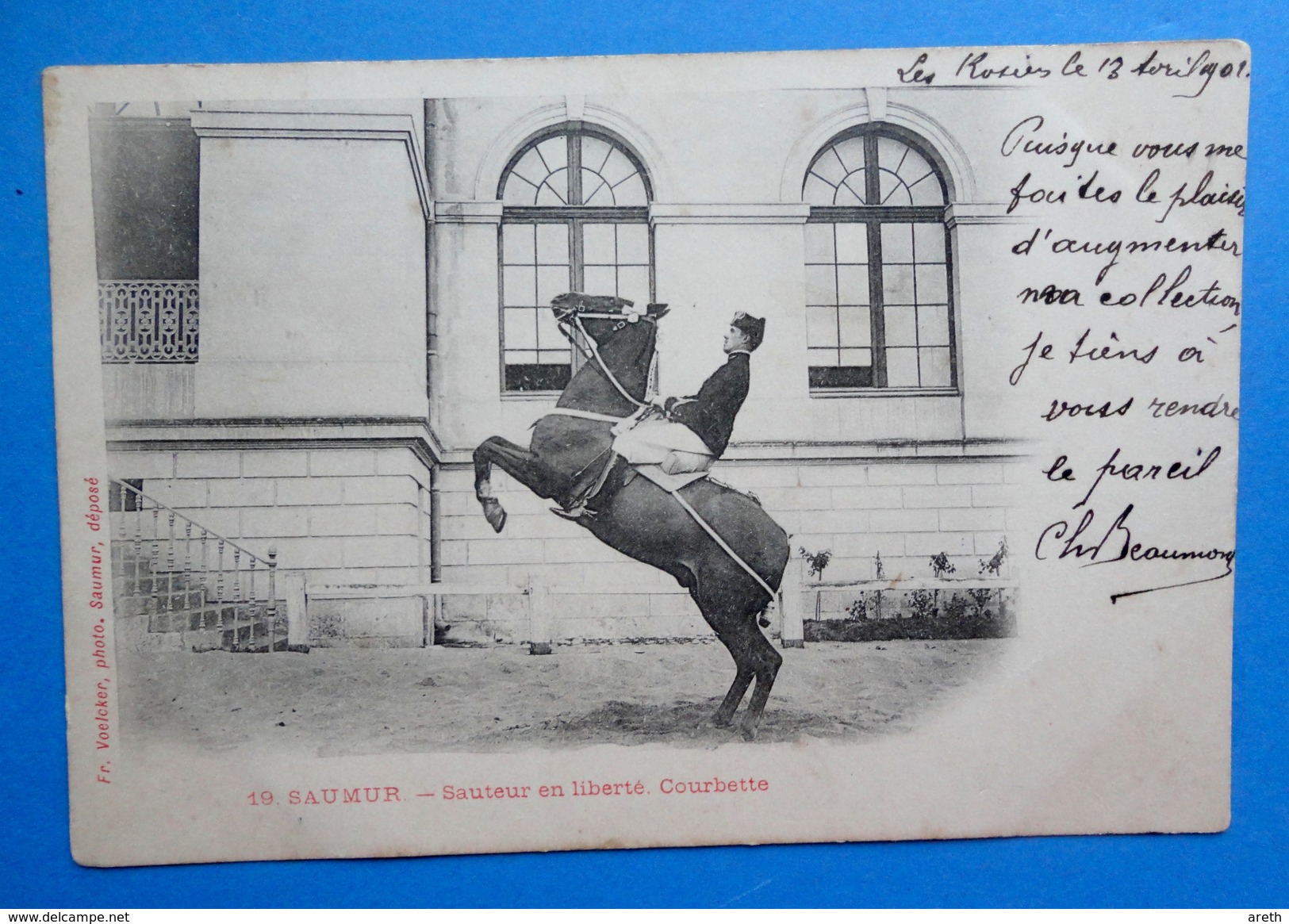 SAUMUR - Lot de 13  CPA  precurseurs : Ecole militaire  de Cavalerie  -1901