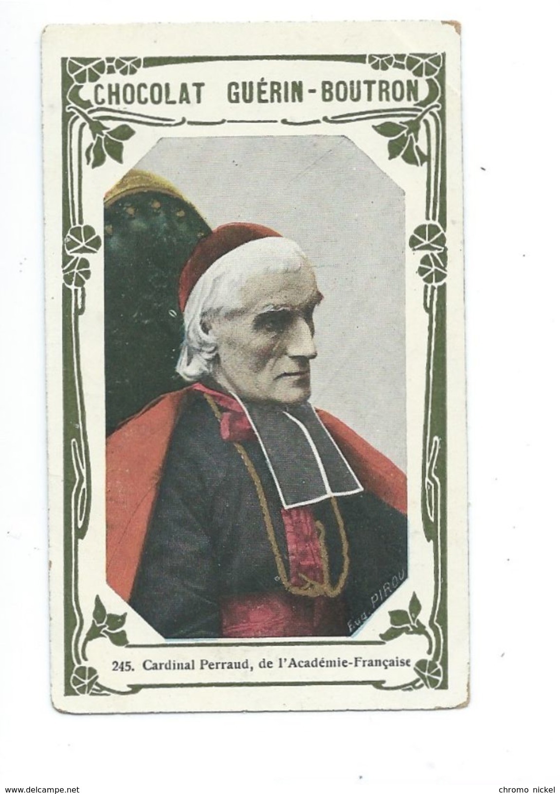 Cardinal Perraud Académicien  Chromo Bien/TB 103 X 62 Mm  Pub:Guérin-Boutron - Guérin-Boutron