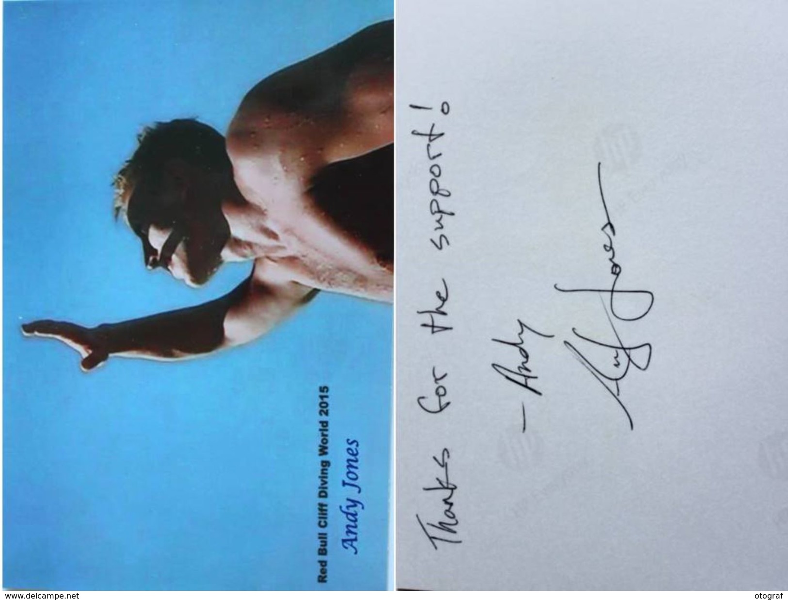Plongeon De L'extrème - Andy JONES - Signé / Hand Signed / Dédicace Authentique / Autographe - High Diving