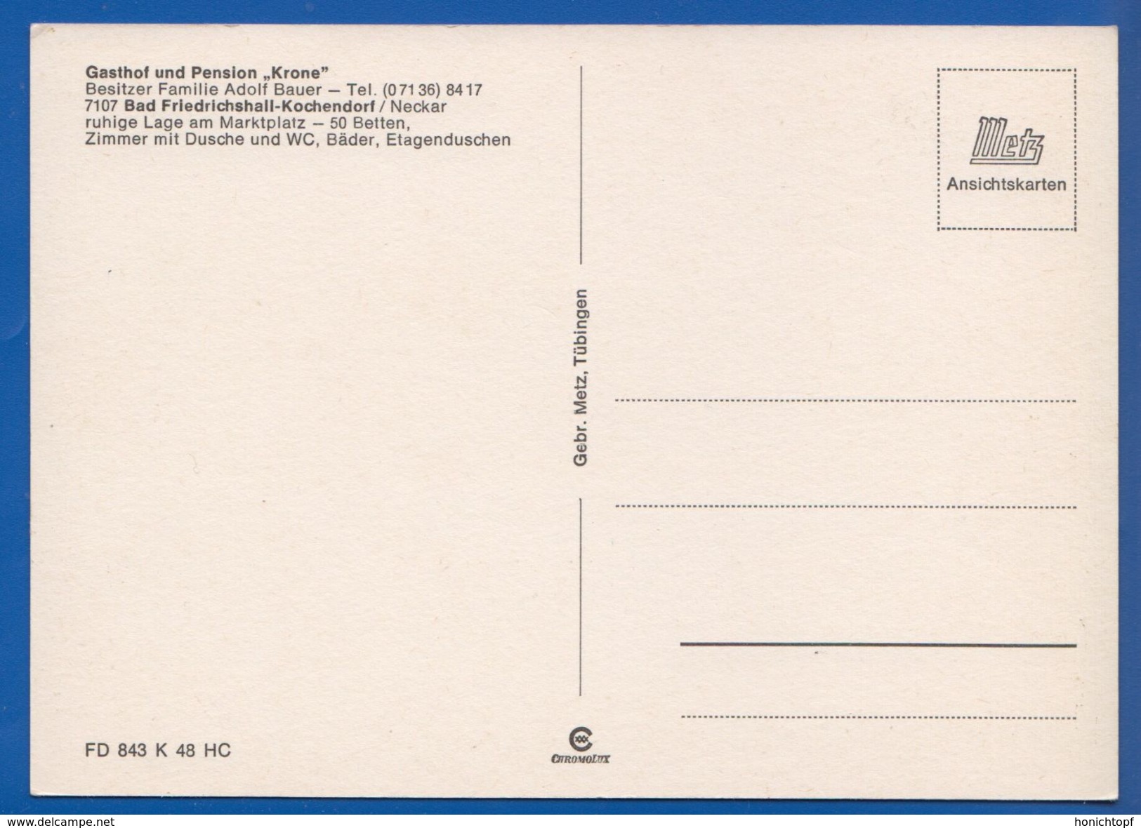 Deutschland; Kochendorf Bei Bad Friedrichshall; Gasthof Krone - Bad Friedrichshall