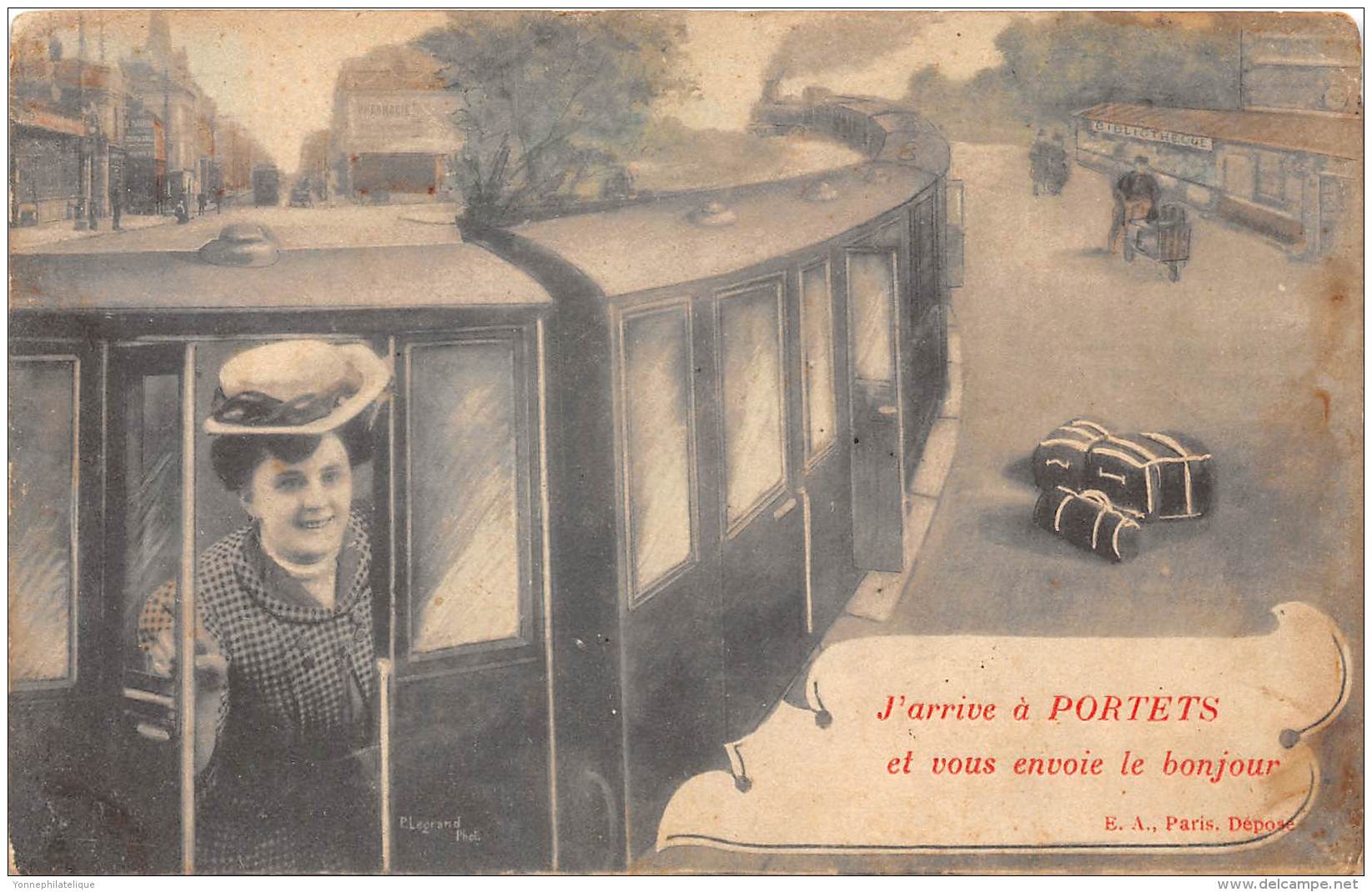 33 - GIRONDE / 33006 - Portets - Très Belle Carte Fantaisie - Défaut - Autres & Non Classés