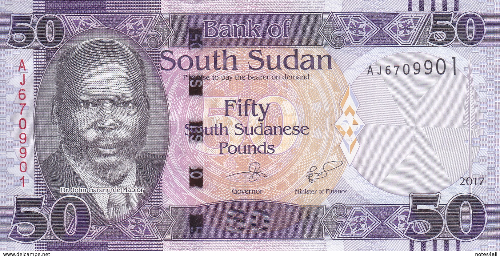 SOUTH SUDAN 1 5 10 20 50 100 POUND 2011 2015 2016 2017 P-NEW UNC CURRENT FULL SET */* - South Sudan