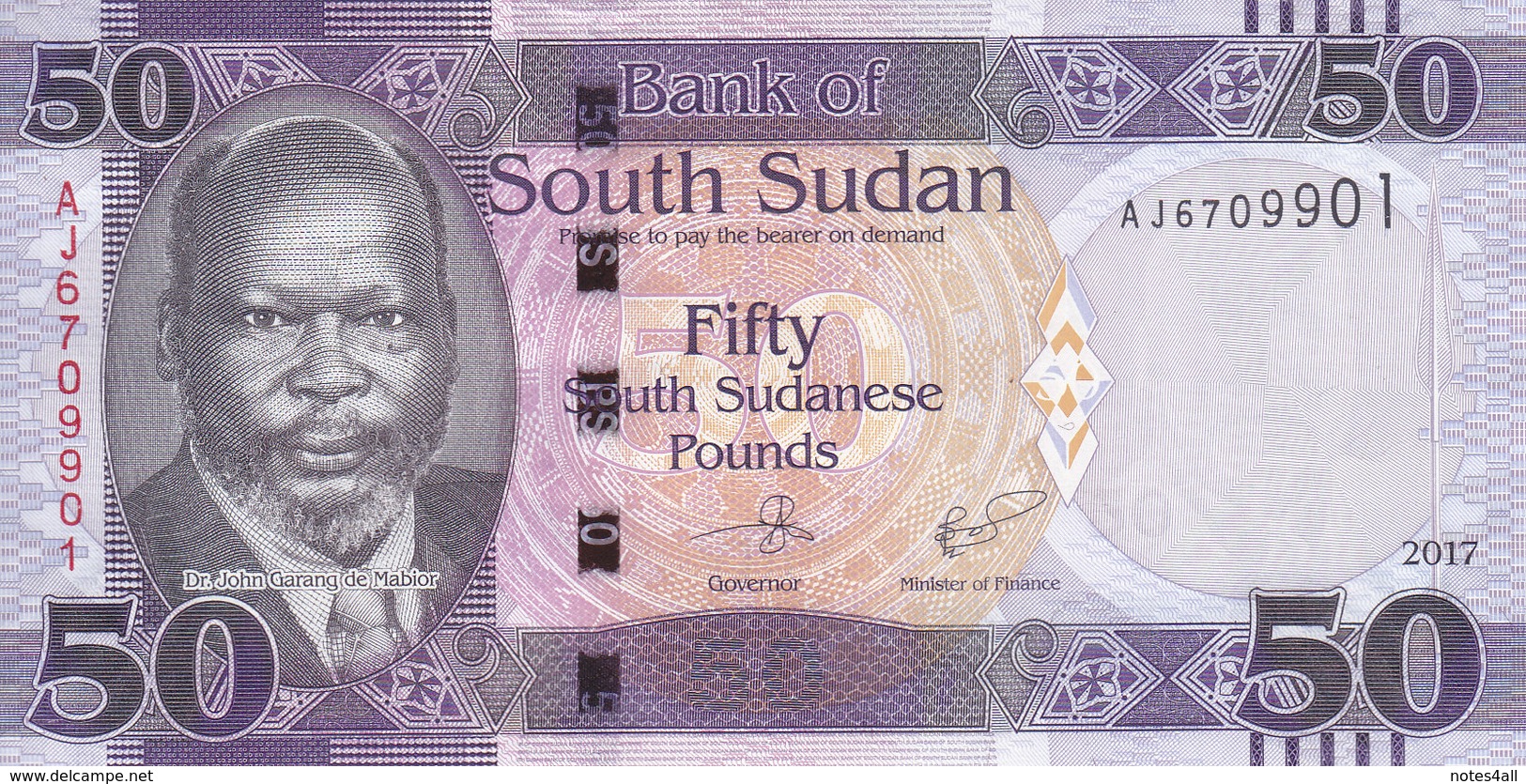 SOUTH SUDAN 50 POUND 2017 P-NEW UNC */* - South Sudan