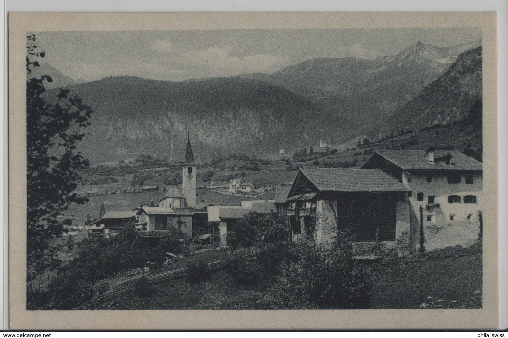 Dorfpartie Aus Filisur Mit Hotel Bahnhof - Photo: Engadin Press No. 3026 - Filisur