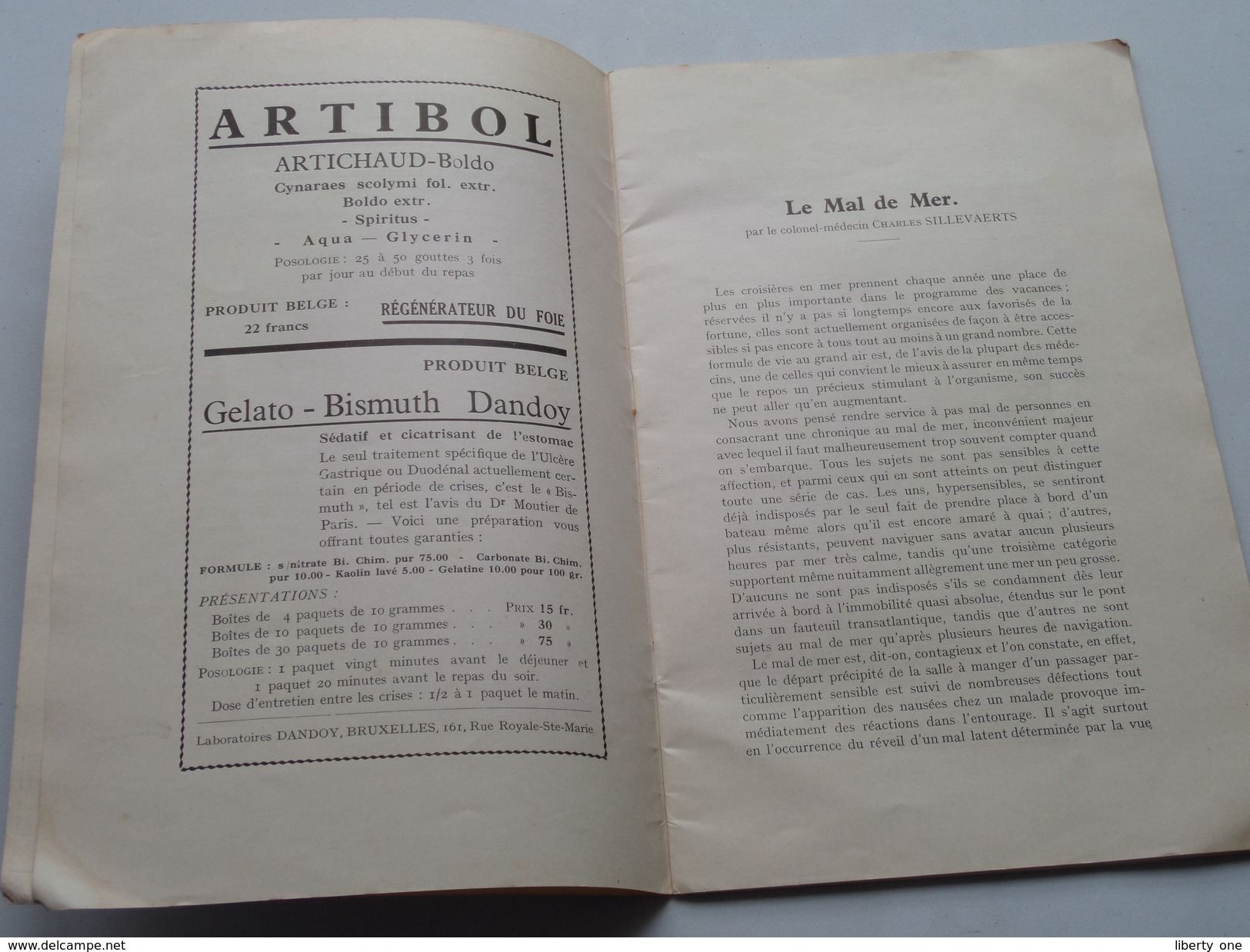 DIOSCORIDES ( 3me Année - N° 1 Aout ) 1939 ( Voir Photo Pour Detail De Quelques Pages ) NL / FR ! - Altri & Non Classificati