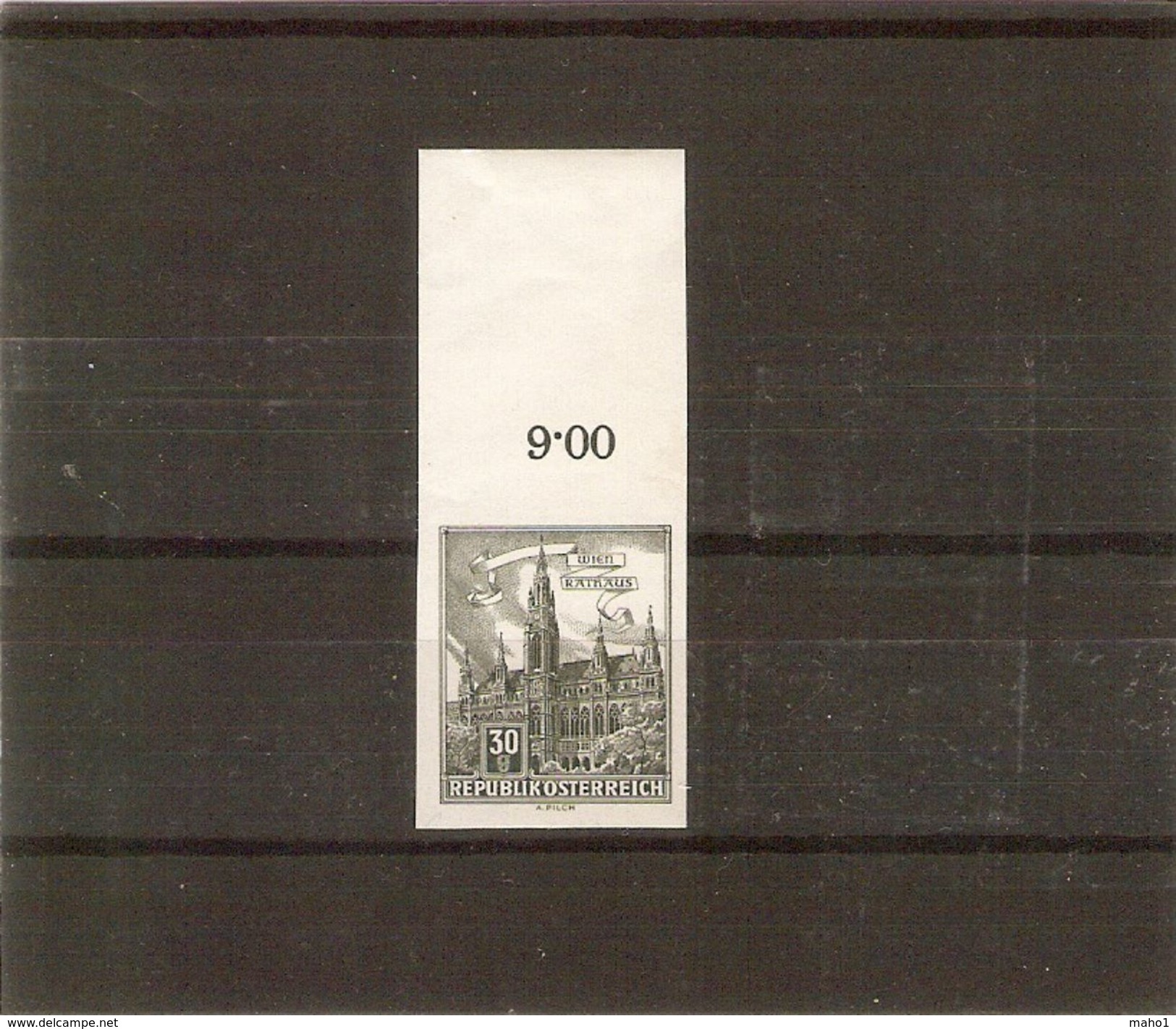 1957 Bauten 30g Ungez./Buildings Imperforate - Variétés & Curiosités