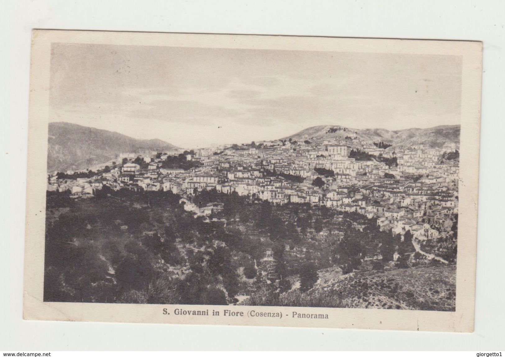 SAN GIOVANNI IN FIORE (COSENZA) - PANORAMA - VIAGGIATA 1935 - BOLLO STACCATO - POSTCARD - Cosenza