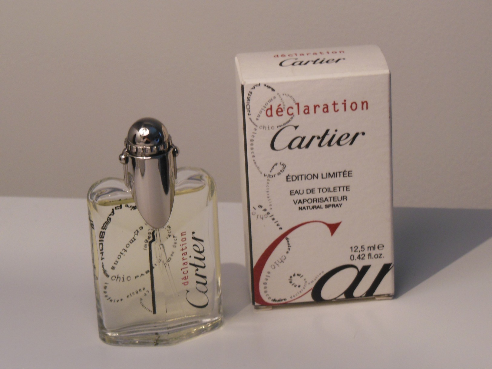 Miniature Edt Vapo édition Limitée DECLARATION - Cartier 12,5ml - Miniatures Femmes (avec Boite)