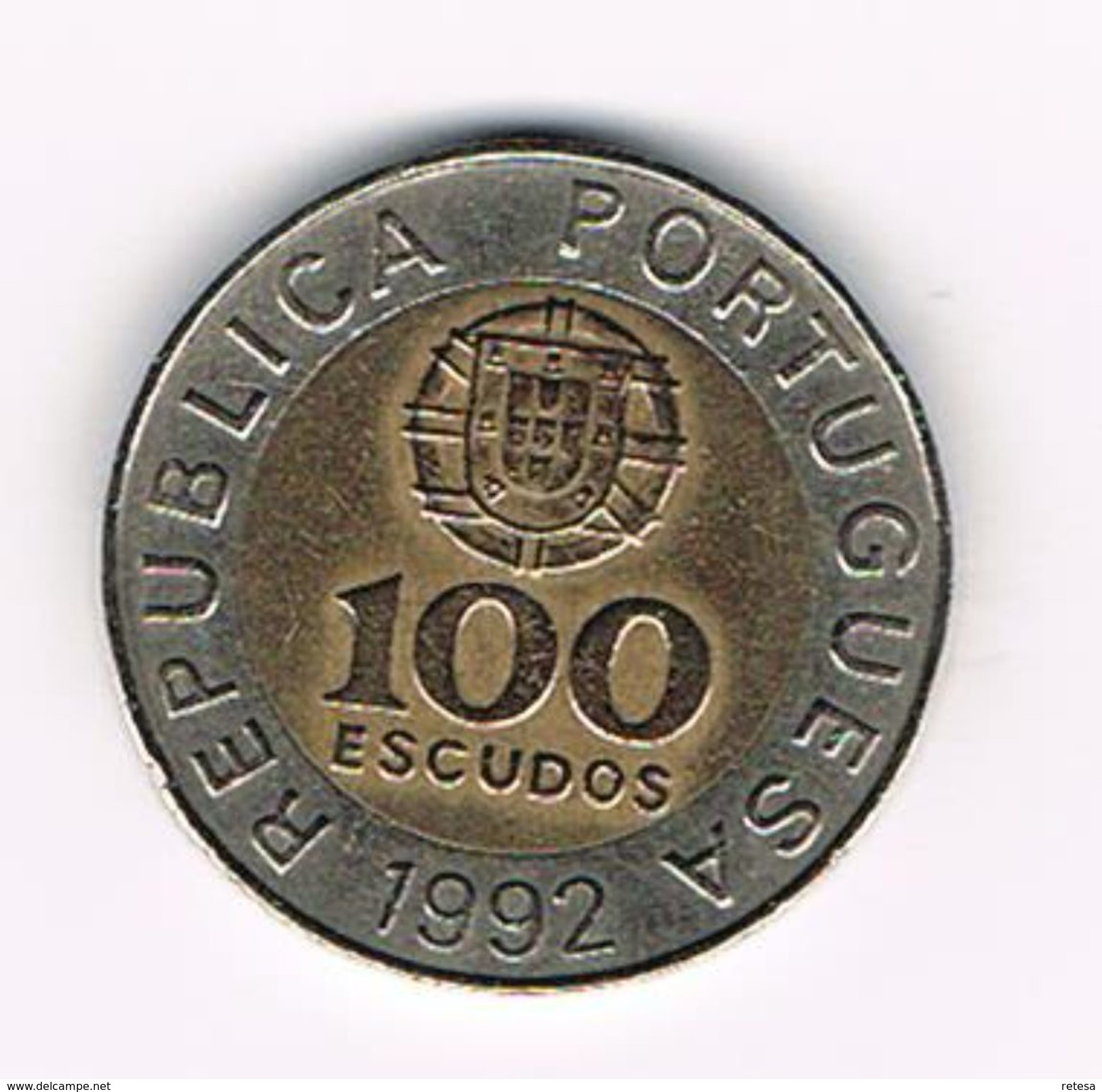 )  PORTUGAL  100  ESCUDOS  1992 - Portugal