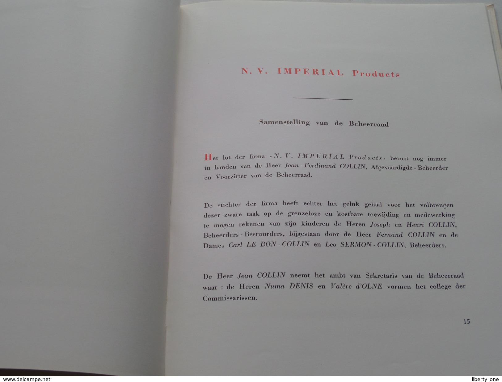 IMPERIAL Products N.V. Antwerpen - 50 Jaar JUBILEUM 1903 -1953 ( John Collin - Verelst ) PUDDING !