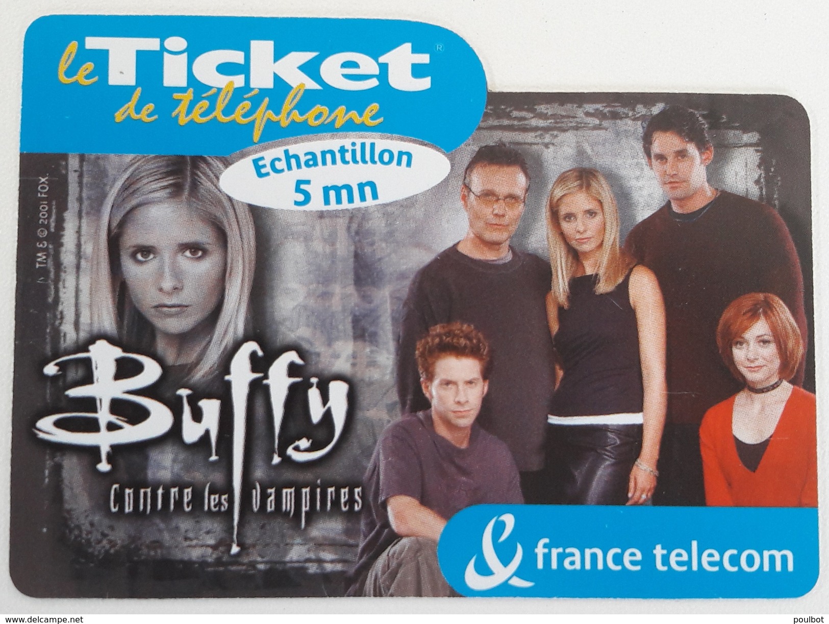 PR 115  Le Ticket France Télécom   Buffy Echantillon  5 Mn  Code Gratté - FT