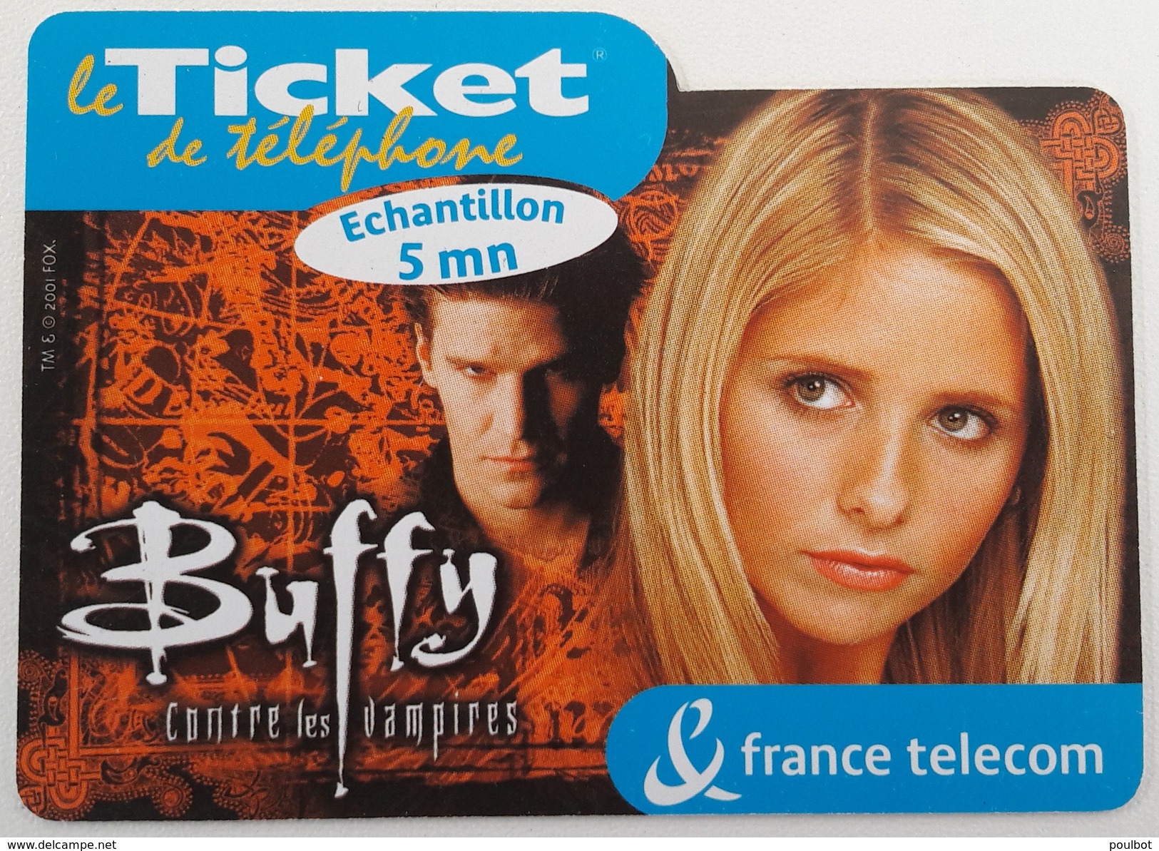 PR 116  Le Ticket France Télécom   Buffy Echantillon  5 Mn  Code Gratté - Tickets FT