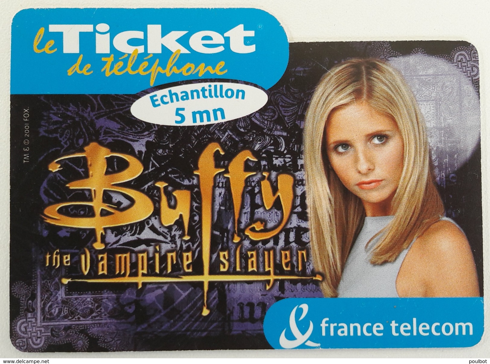 PR 118  Le Ticket France Télécom   Buffy Echantillon  5 Mn  Code Gratté - FT