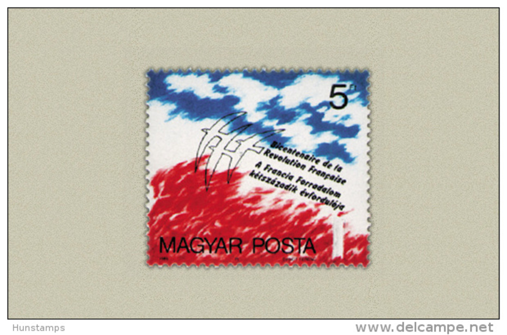 Hungary 1989. France Bearings - Revolution Stamp MNH (**) Michel: 4024 / 0.60 EUR - Ungebraucht