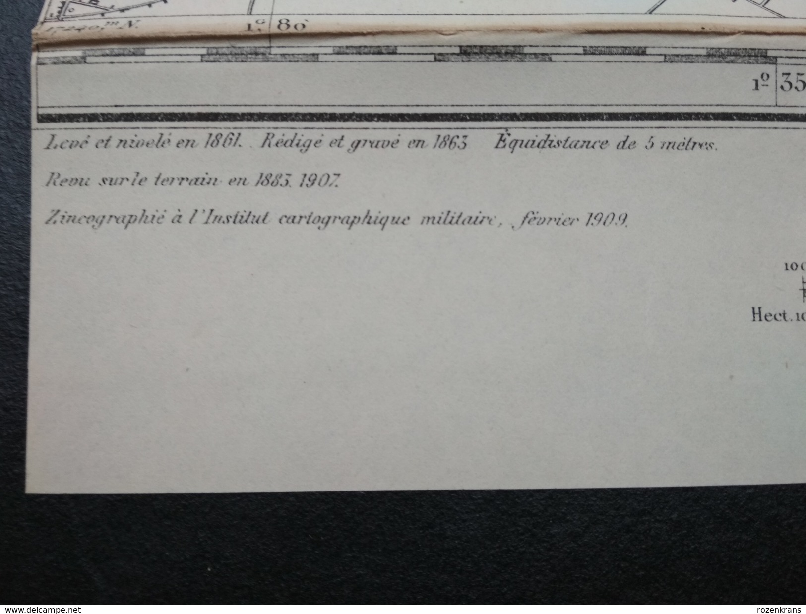 Topografische en militaire kaart STAFKAART 1909 Ploegsteert Lille Roubaix Armentieres