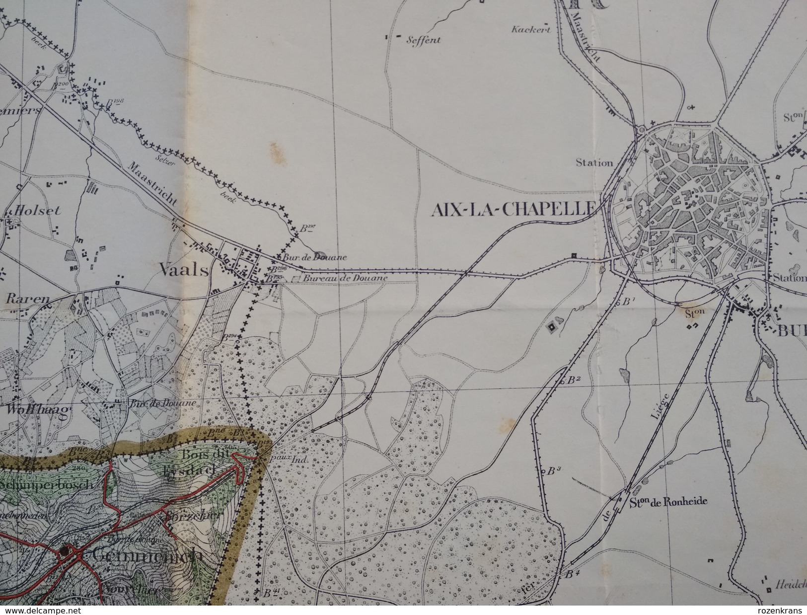 Topografische En Militaire Kaart STAFKAART 1904 Gemmenich Neutraal Moresnet Neutre Vaals Aix-La-Chapelle Epe Kerkrade - Cartes Topographiques