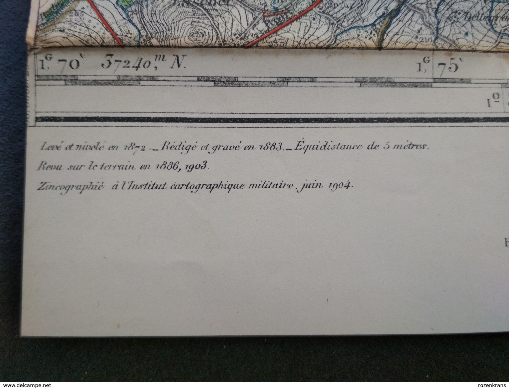 Topografische en militaire kaart STAFKAART 1904 Gemmenich Neutraal Moresnet neutre Vaals Aix-La-Chapelle Epe Kerkrade