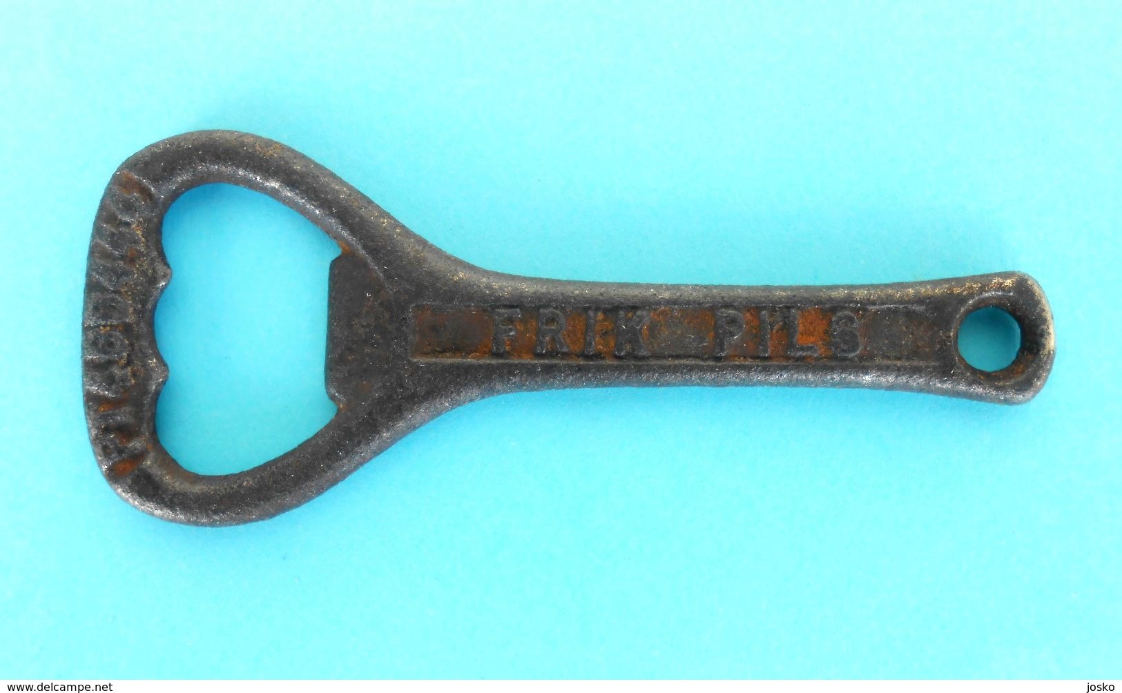 FRIK PILS - LAUWE ... Belgium Antique Cast Iron Beer Bottle Cap Opener 1890's * Biere Ouvre Bier Bieröffner Birra Belgie - Apri-bottiglie/levacapsule