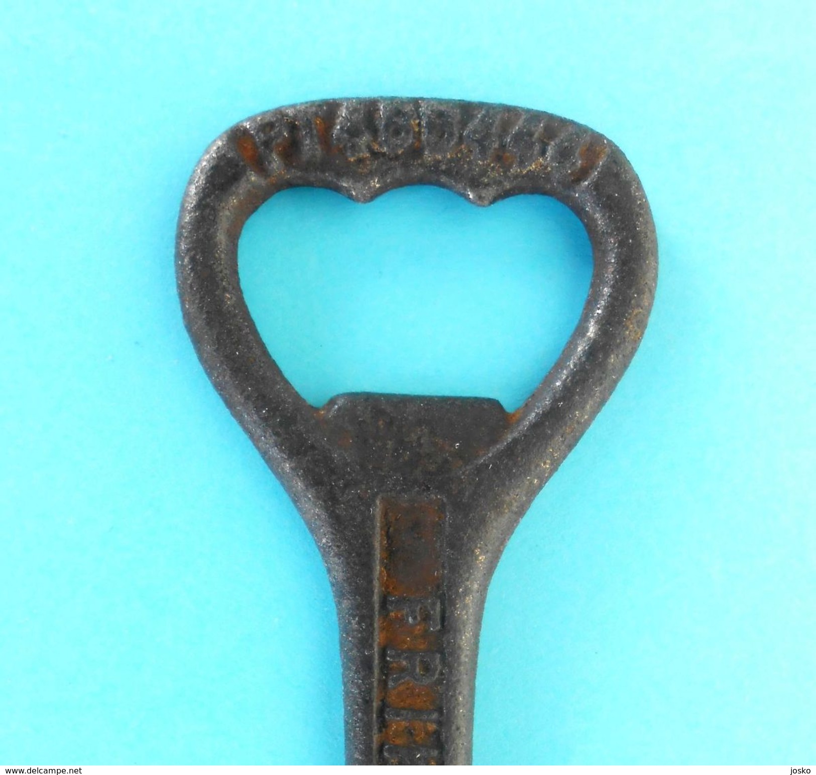 FRIK PILS - LAUWE ... Belgium Antique Cast Iron Beer Bottle Cap Opener 1890's * Biere Ouvre Bier Bieröffner Birra Belgie - Apri-bottiglie/levacapsule